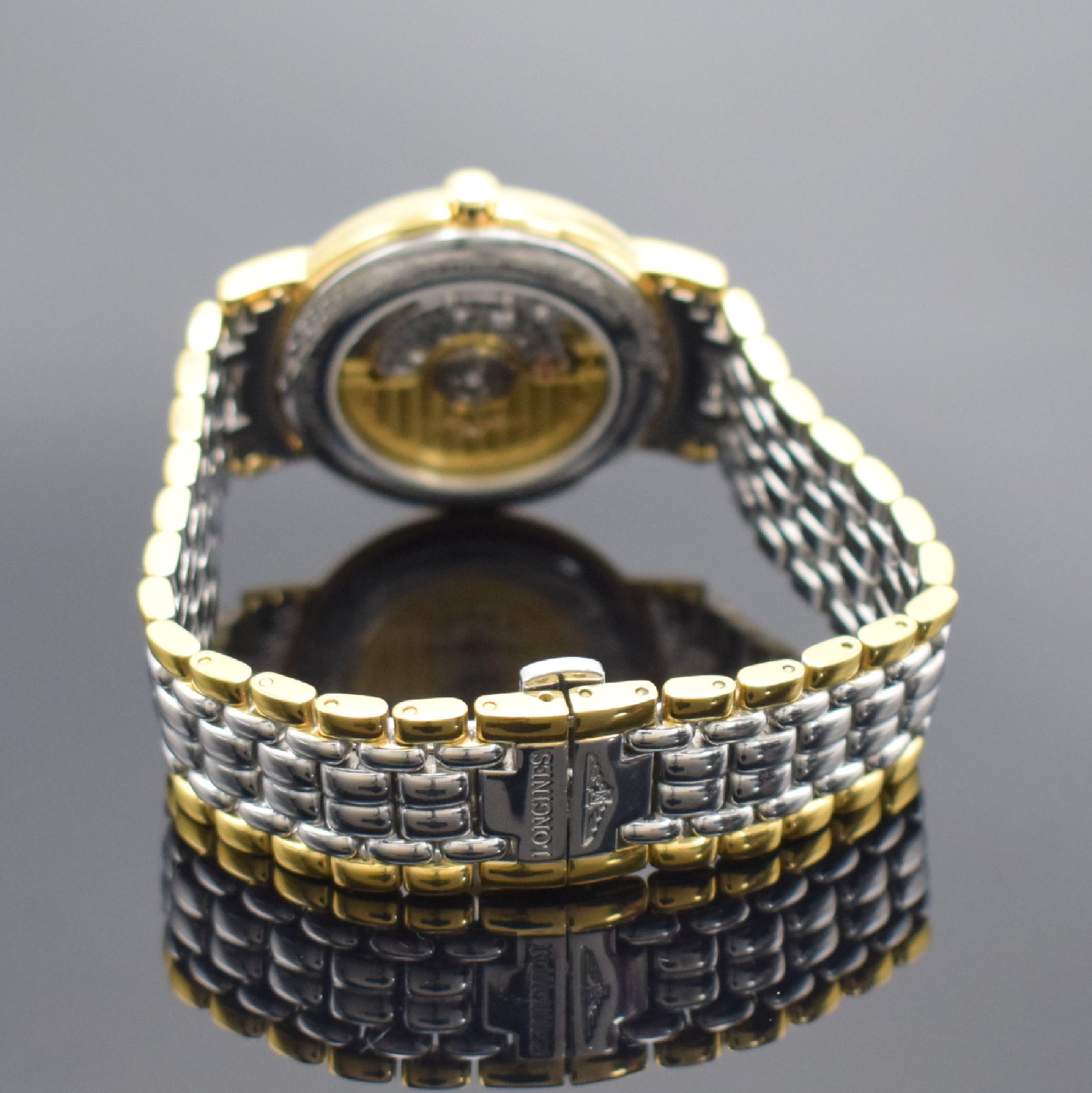 Detail b: LONGINES Herrenarmbanduhr Présence Referenz L4.921.2, Automatik, z. T. verg. Edelstahlgeh. inkl. orig. Gliederband m. dopp. Faltschl., beids. ...