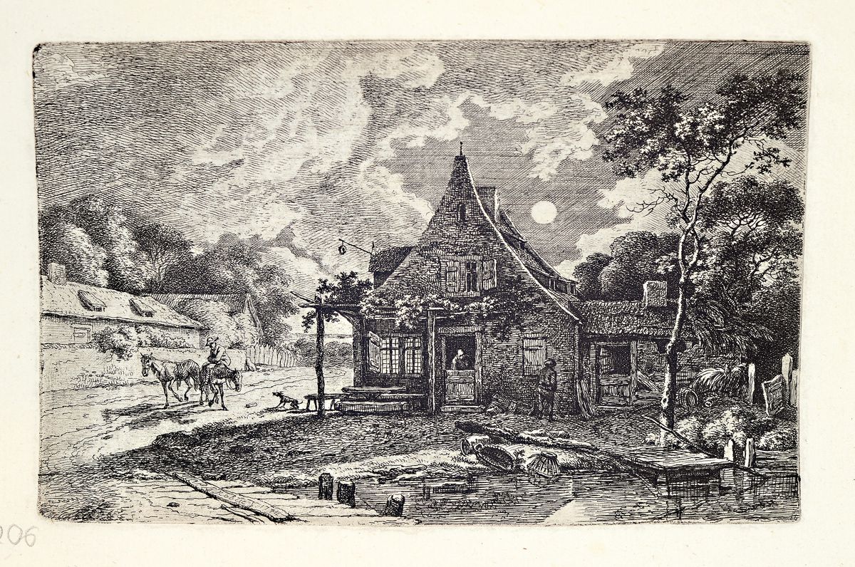 Ferdinand von Kobell, 1740-1799 Mannheim, 6 Radierungen auf 4 Blättern, je ca. 11x17 bzw. 7x8cm