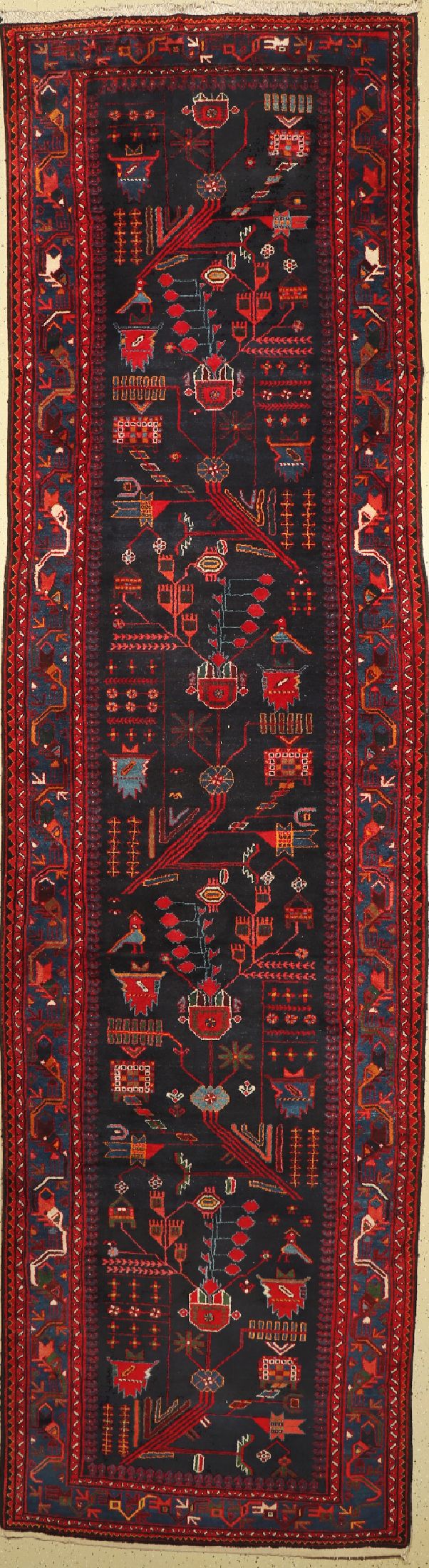 Shahsawan, Persien, ca. 50 Jahre, Wolle aufBaumwolle, ca. 490 x 132 cm, EHZ: 2