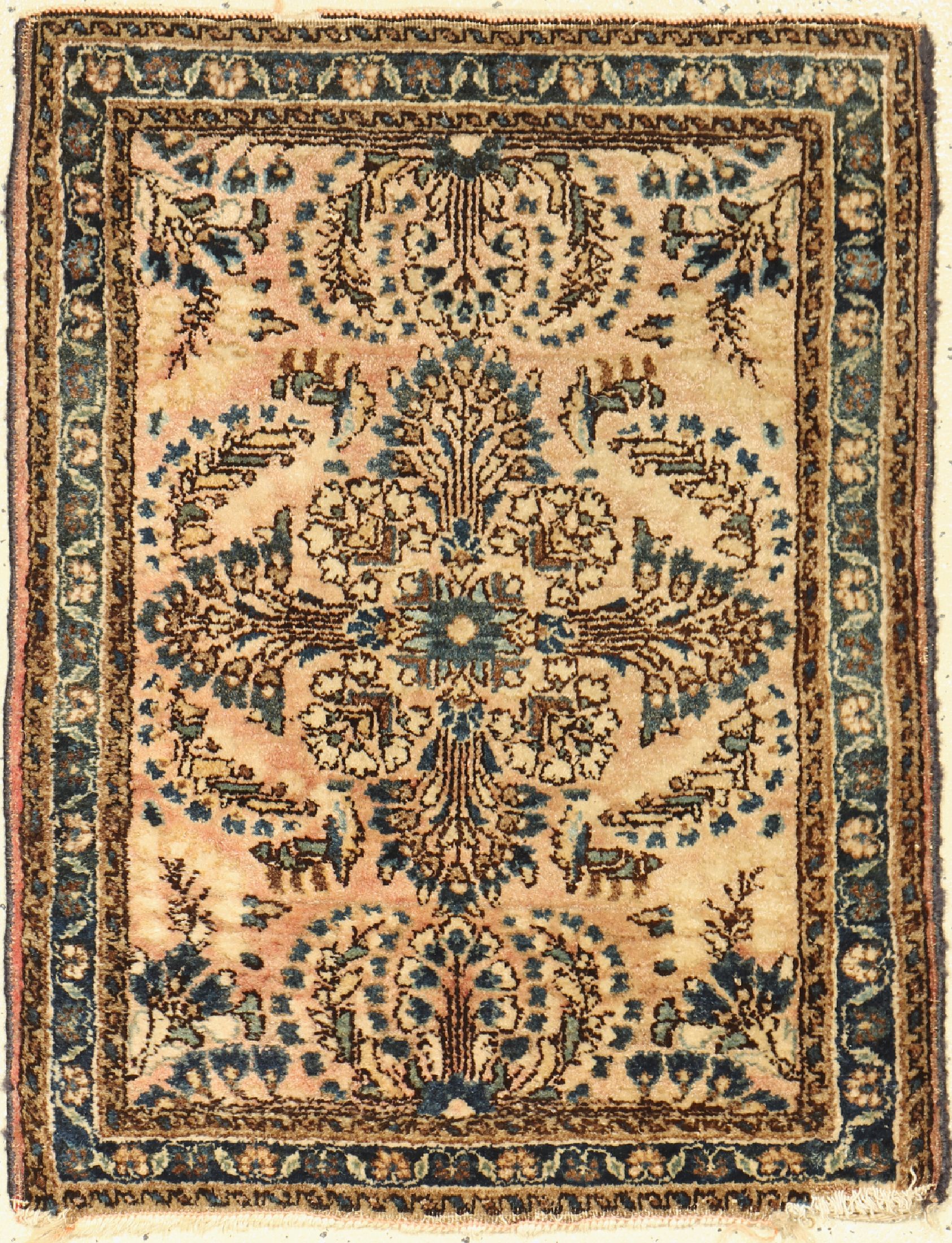 Us Re-Import Sarogh, Persien, um 1930, Wolle auf Baumwolle, ca. 77 x 60 cm, EHZ: 2-3(Eck beschädigt)