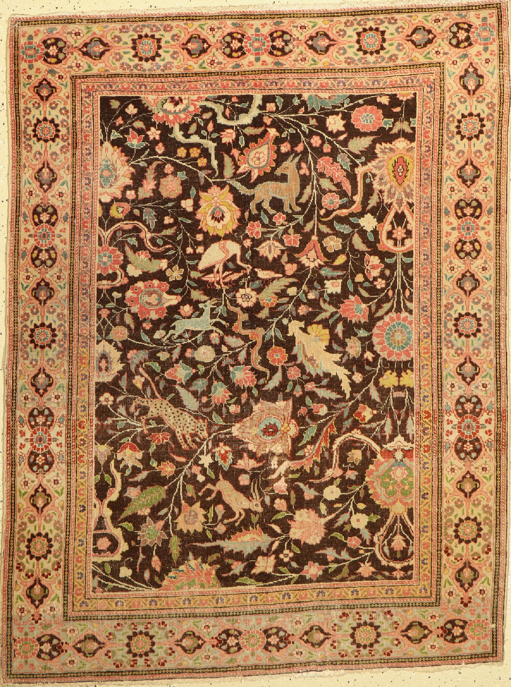 Täbriz antik, Persien, um 1900, Wolle auf Baumwolle, ca. 165 x 126 cm, EHZ: 4