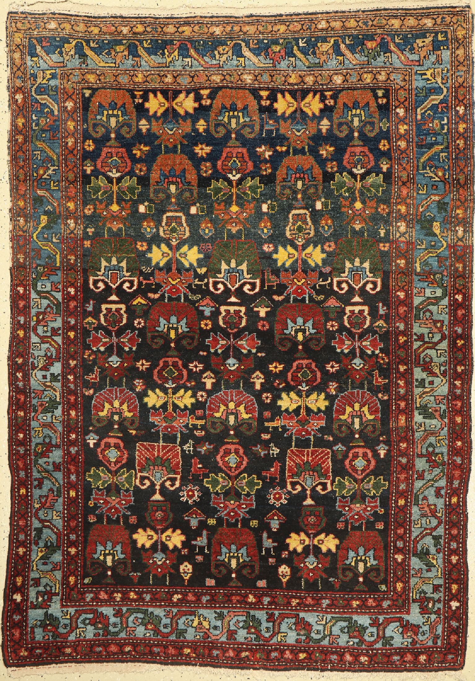 Antiker Hamadan, Persien, um 1900, Wolle auf Baumwolle, ca. 205 x 145 cm, EHZ: 3