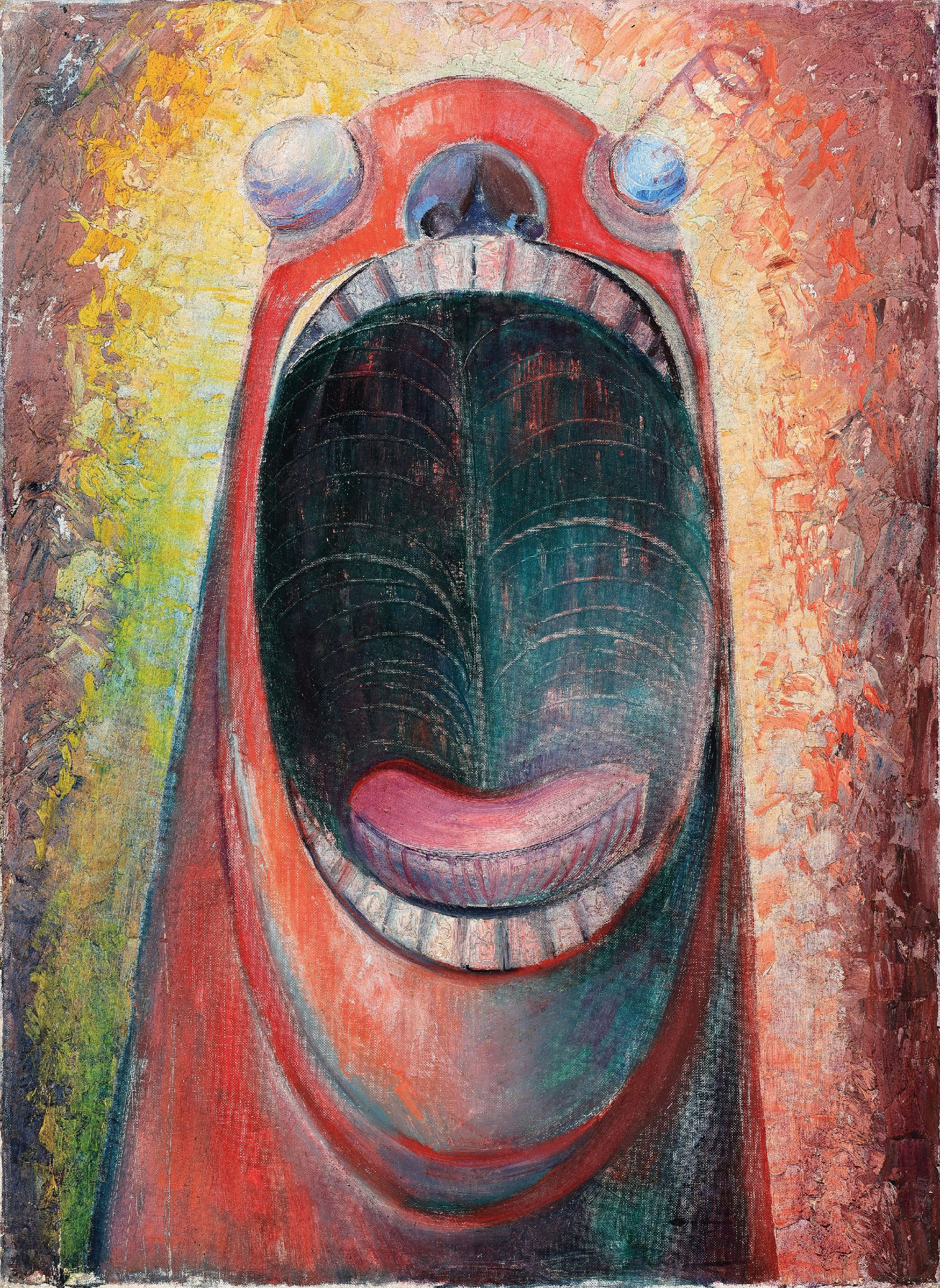 Zuschreibung: Paul Knothe, 1897 Dresden-1988, Ohne Titel, Öl/Lwd, unsigniert, rückseitig auf dem Keilrahmen bez.: Paul Knothe, ca. 70x 50cm