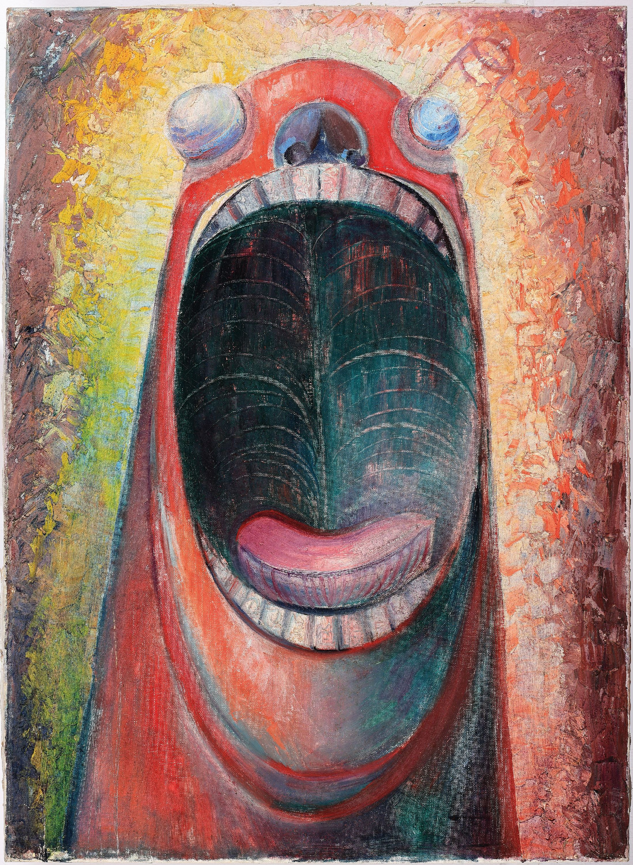 Detail k: Zuschreibung: Paul Knothe, 1897 Dresden-1988, Ohne Titel, Öl/Lwd, unsigniert, rückseitig auf dem Keilrahmen bez.: Paul Knothe, ca. 70x 50cm