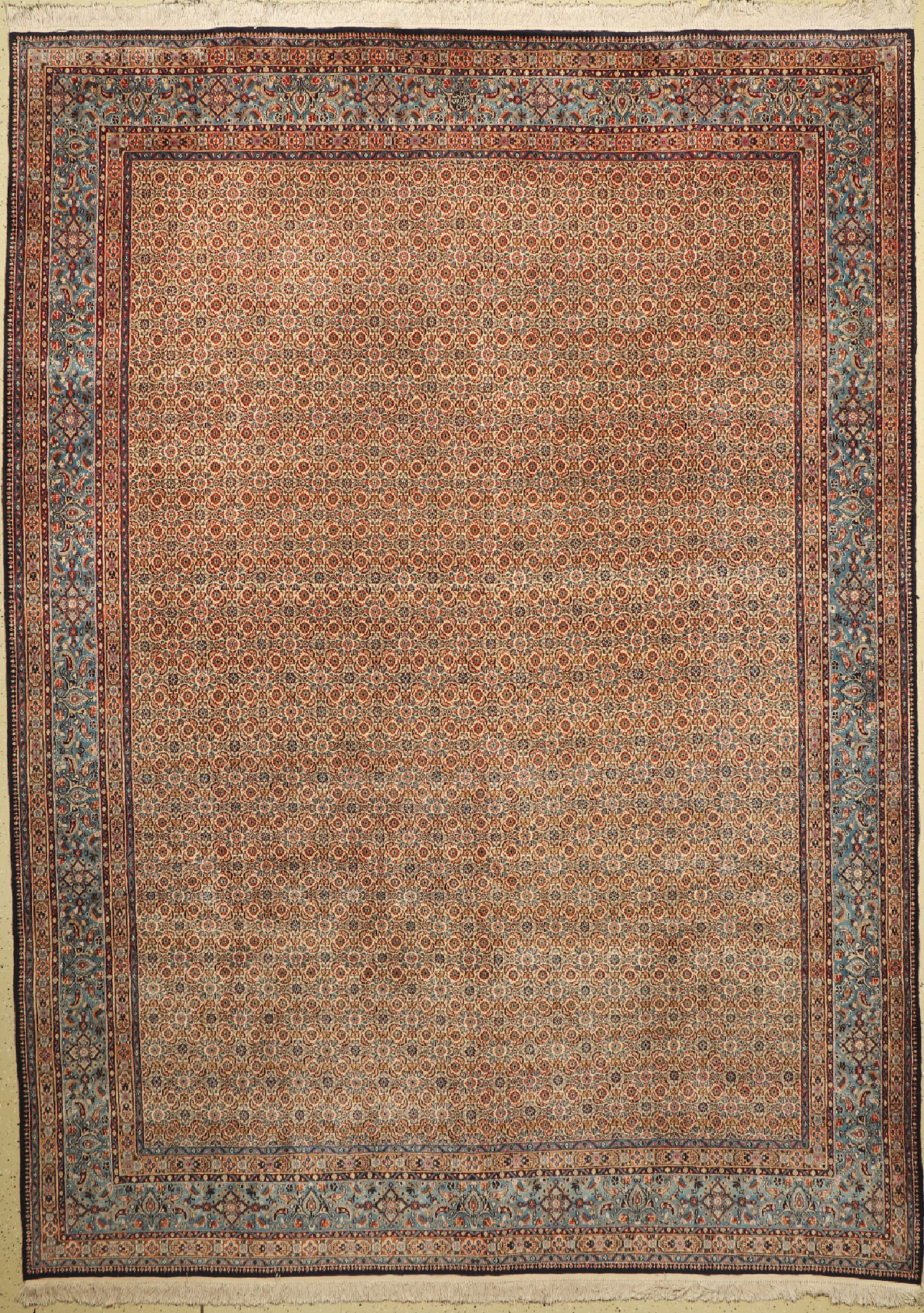 Mud fein, signiert, Persien, ca. 50 Jahre, Korkwolle, ca. 346 x 252 cm, EHZ: 2