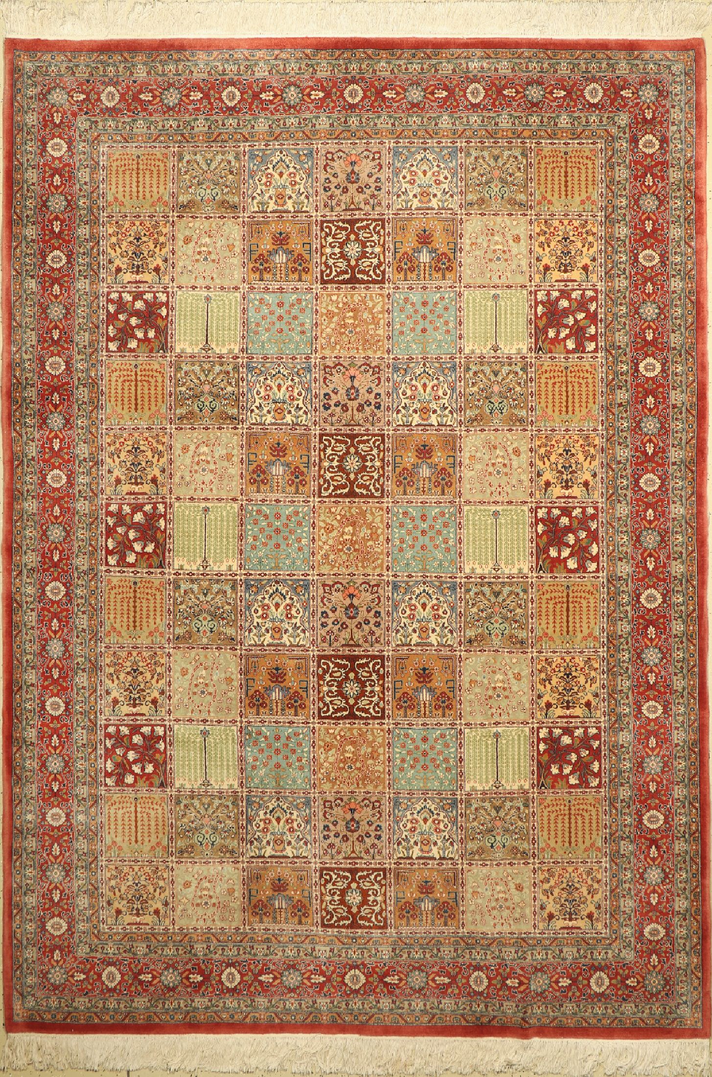 Mud fein, Rumänien, ca. 50 Jahre, Korkwolle, ca. 308 x 217 cm, EHZ: 2