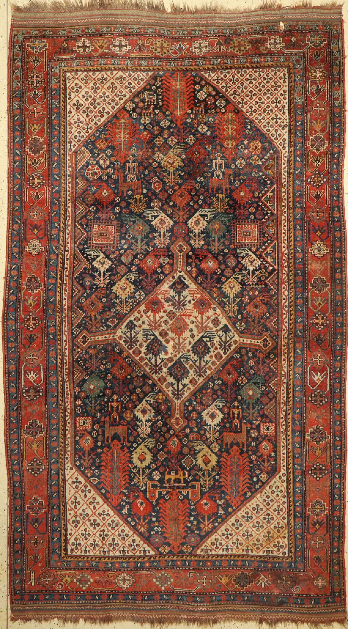 Antiker Khamseh, Persien, 19.Jhd, Wolle aufWolle, ca. 290 x 165 cm, EHZ: 5