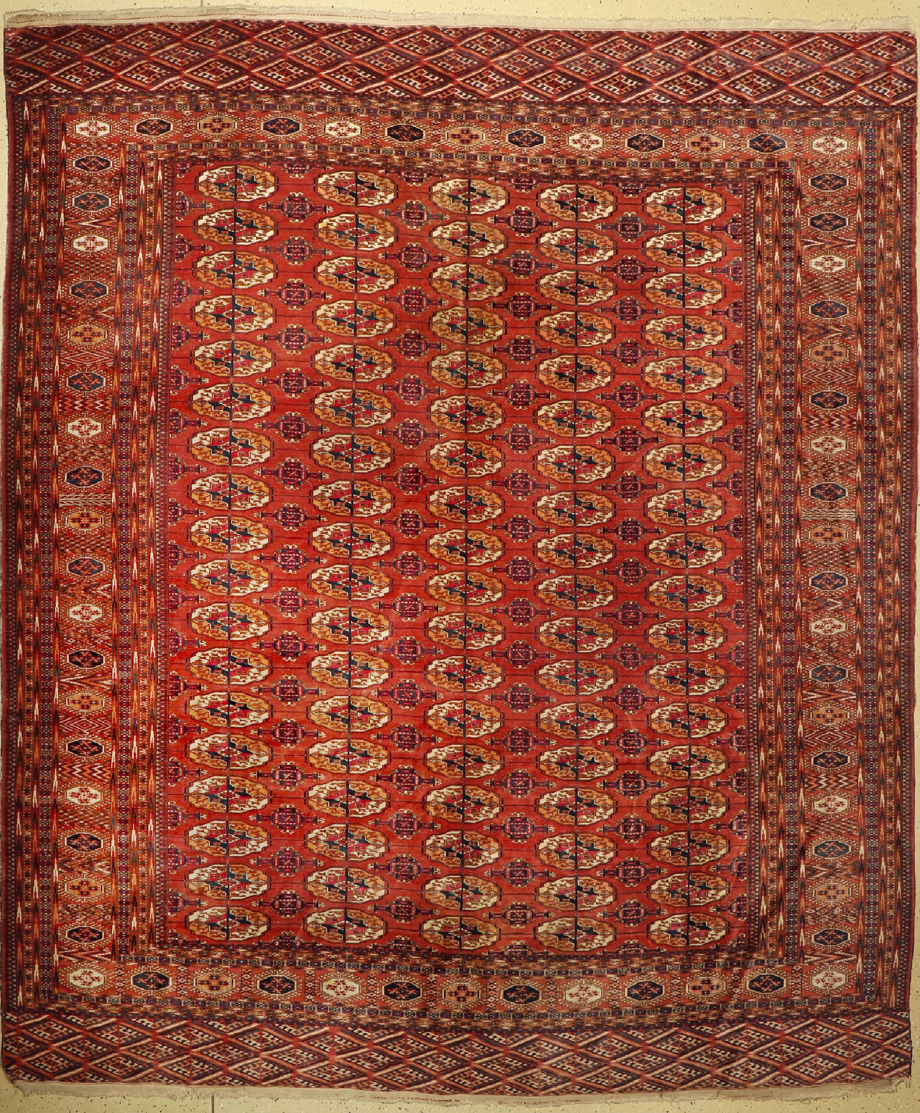 Buchara, Rußland, um 1950, Wolle auf Wolle,ca. 340 x 290 cm, EHZ: 2-3