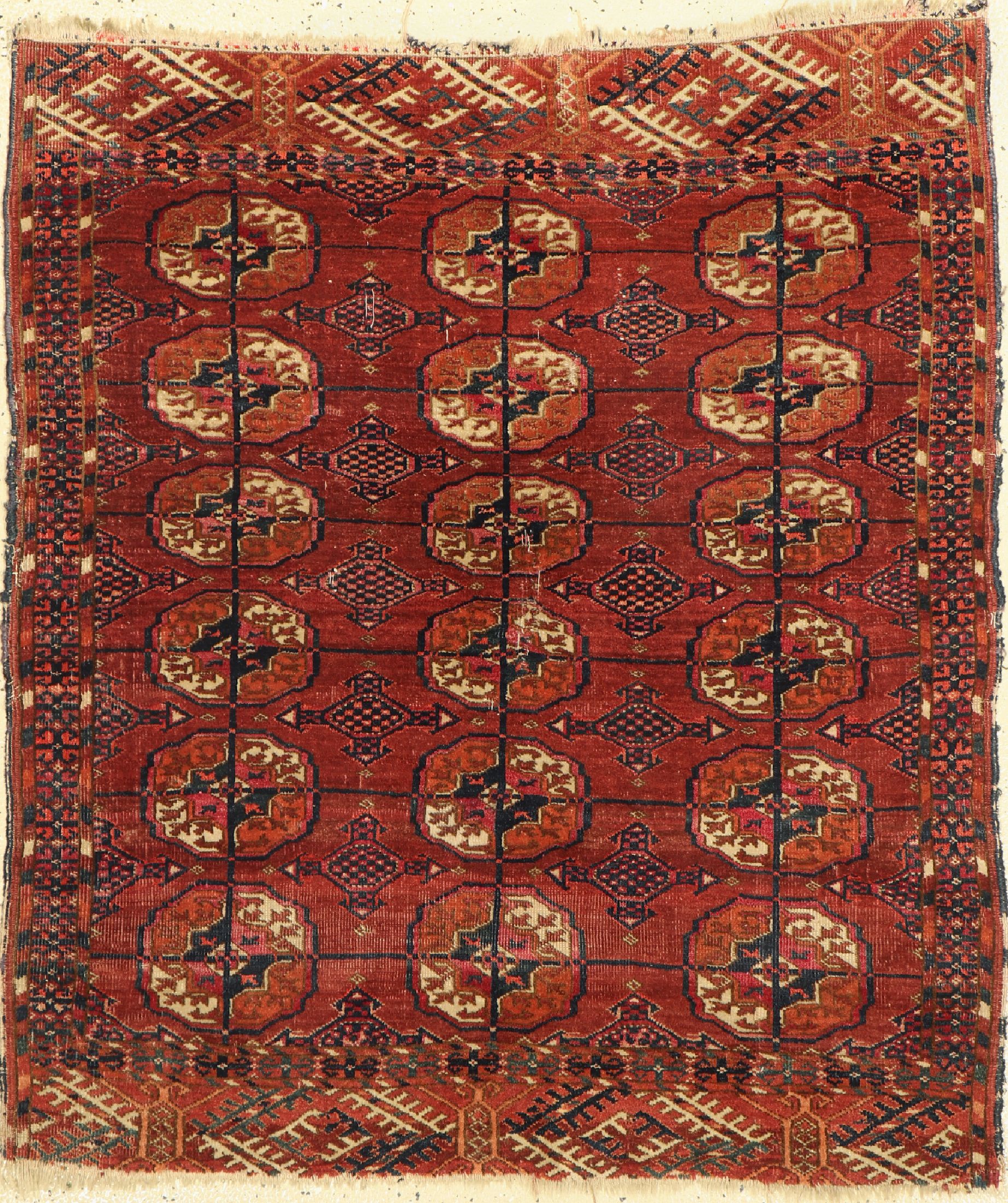 Tekke Herdteppich, Turkmenistan, 19.Jhd, Wolle auf Wolle, ca. 110 x 94 cm, EHZ: 4-5