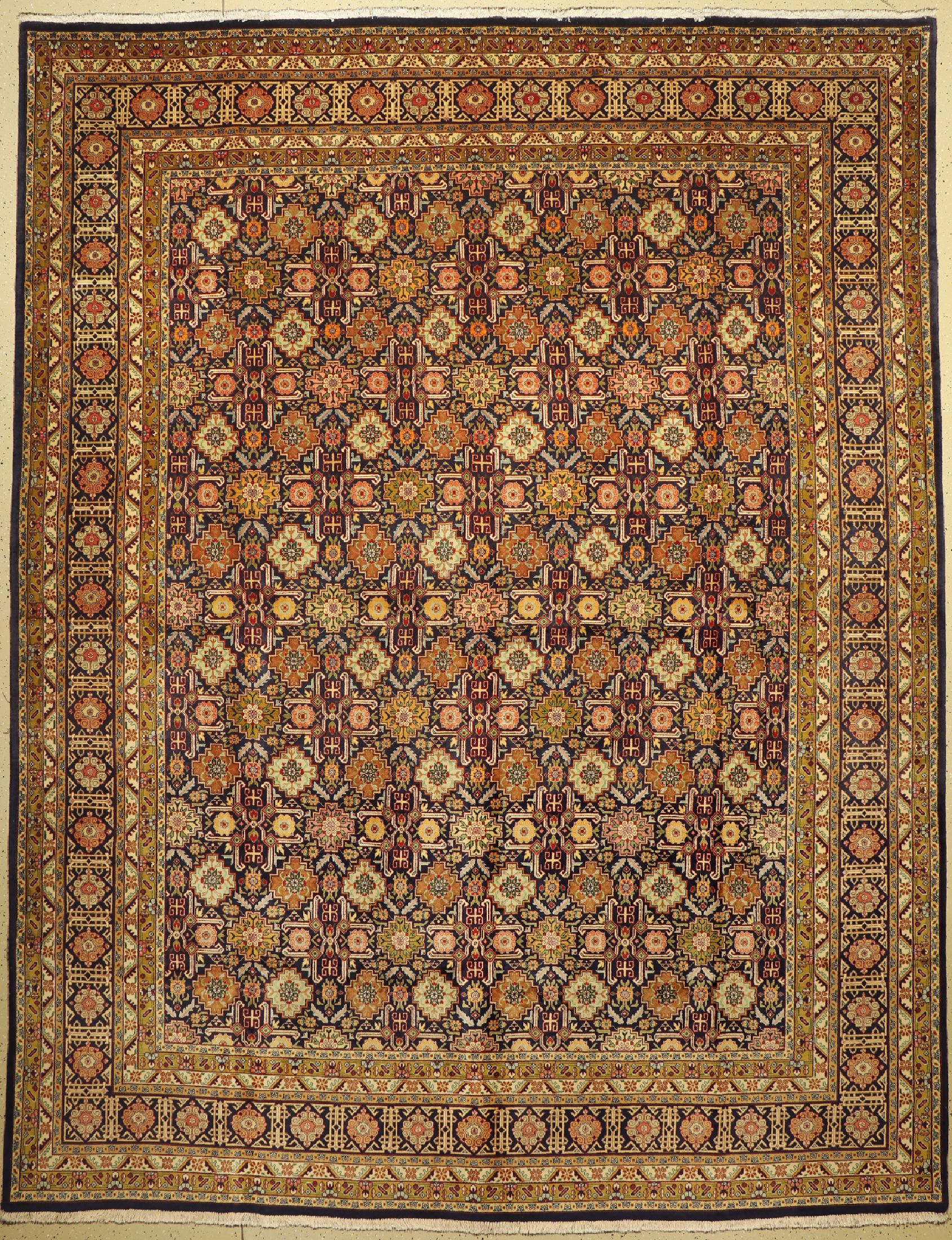 Täbriz fein(50 Raj), Persien, um 1960, Korkwolle, ca. 381 x 295 cm, EHZ: 2