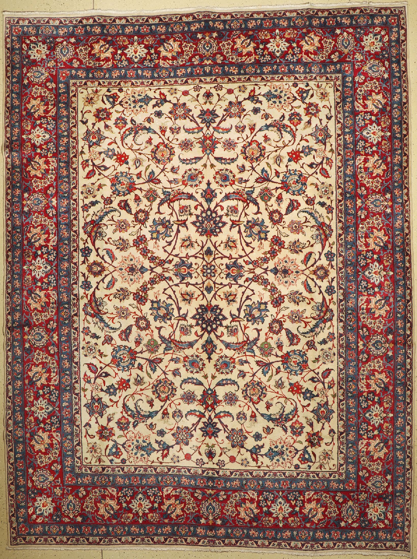 Najafabad fein, Persien, um 1950, Wolle aufBaumwolle, ca. 395 x 295 cm, EHZ: 3
