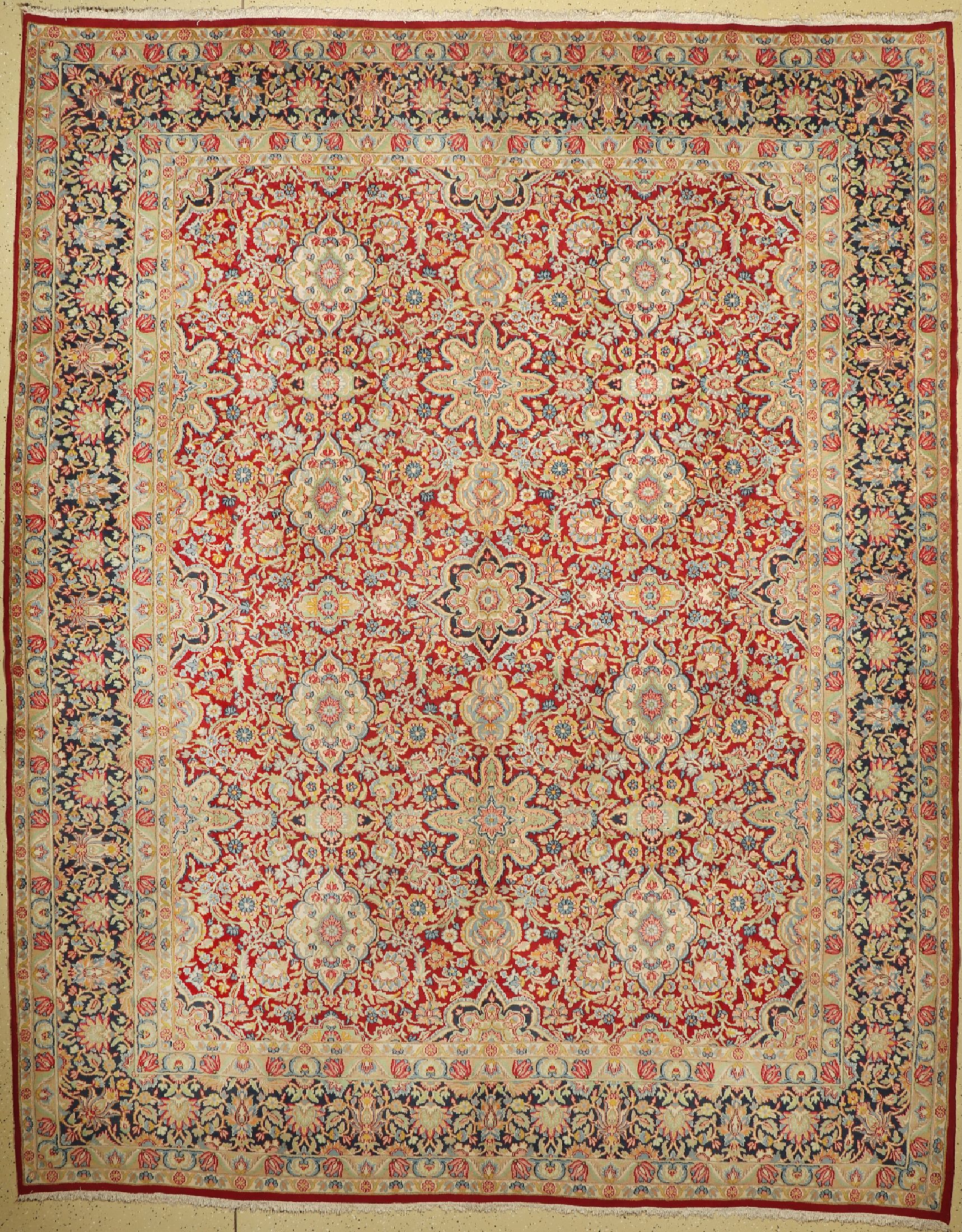 Kerman fein, Persien, um 1960, Wolle auf Baumwolle, ca. 376 x 296 cm, EHZ: 2