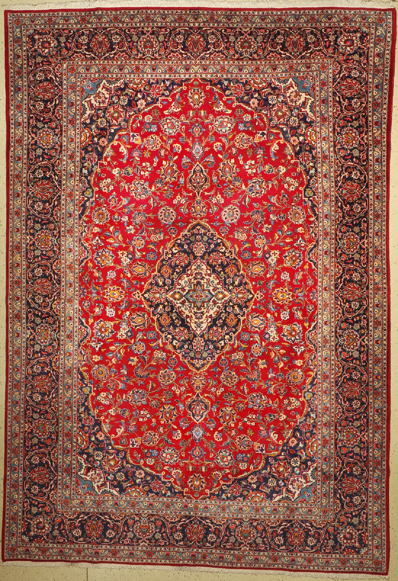 Keschan, Persien, um 1960, Wolle auf Baumwolle, ca. 387 x 264 cm, EHZ: 2