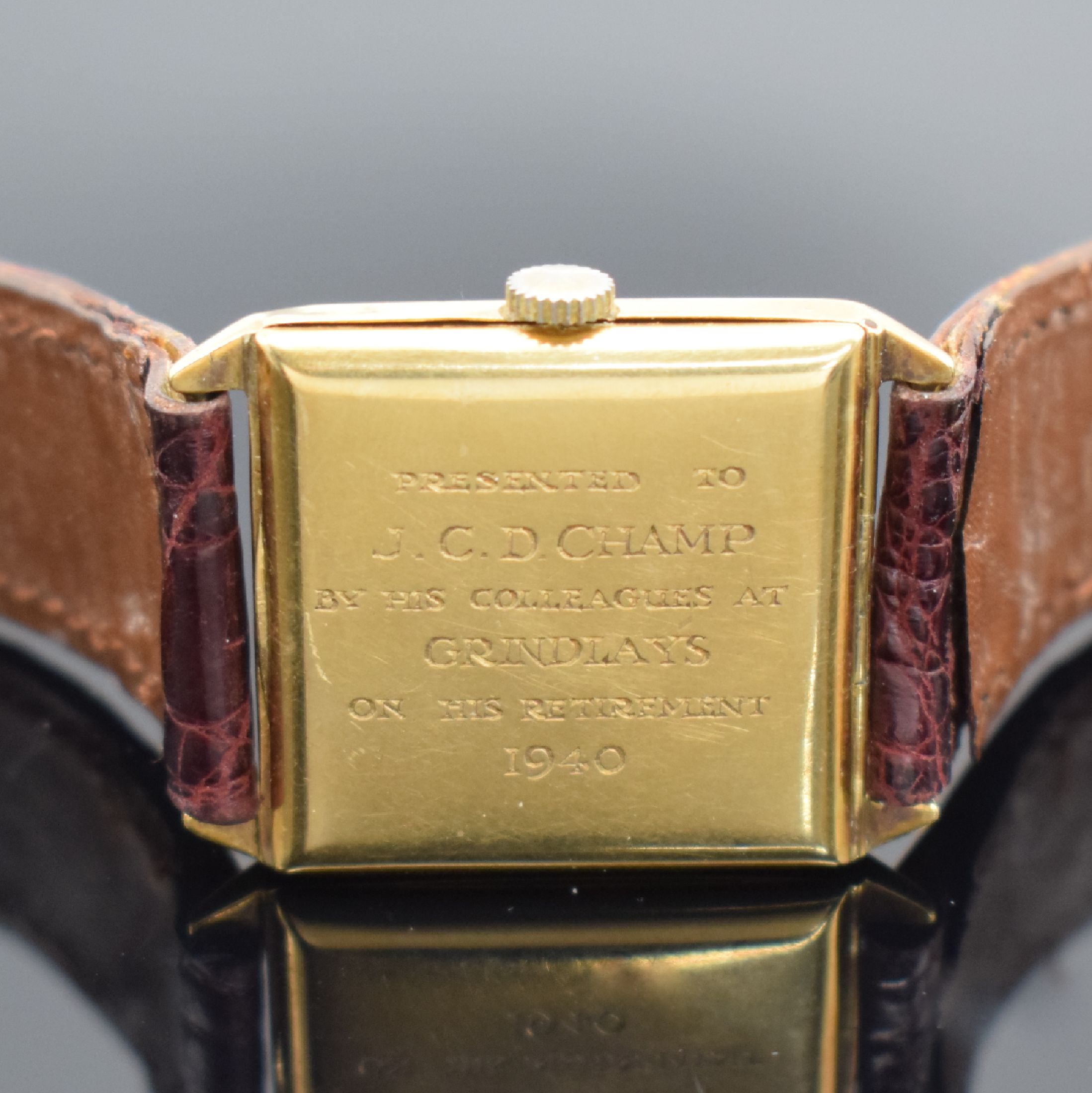 Detail c: VOGT & Cie. SA / FABRIQUE d'HORLOGERIE FORTIS Armbanduhr in GG 750/000, Schweiz um 1936, Handaufzug, dell. Geh. teils angel., Scharnierboden m. ...