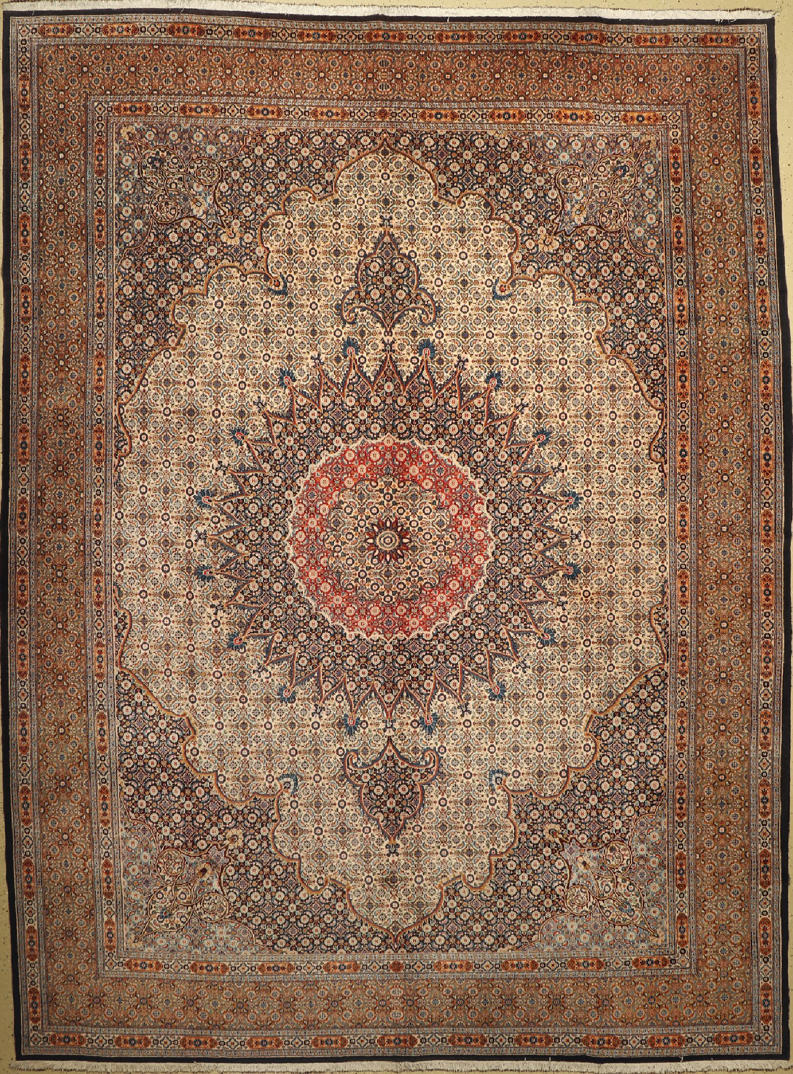 Mud fein, Persien, ca. 50 Jahre, Korkwolle,ca. 416 x 311 cm, EHZ: 2