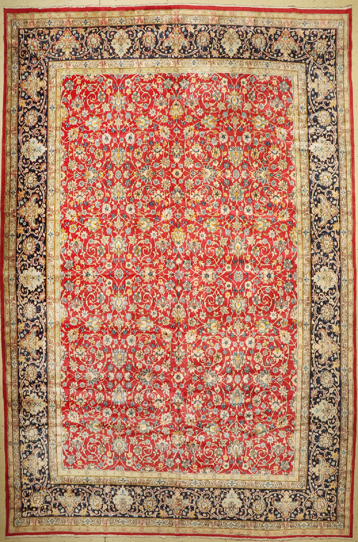 Kerman Palasttepich, Persien, um 1960, Wolle auf Baumwolle, ca. 515 x 337 cm, EHZ: 2