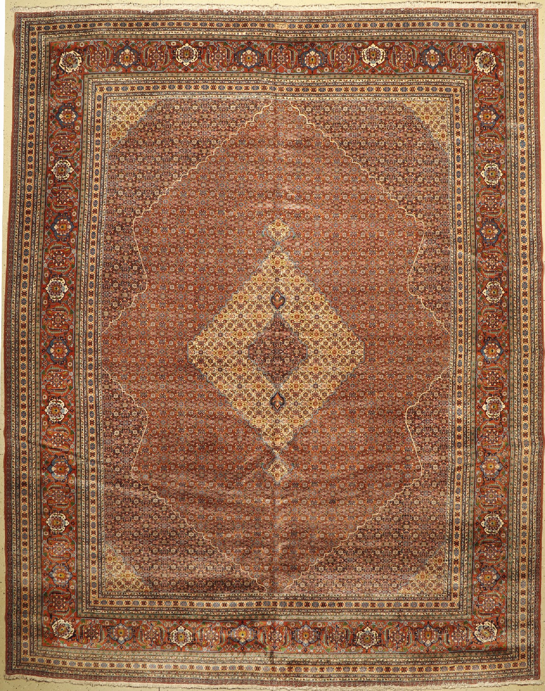 Sarab fein(50 Raj), signiert, (Akhondzadeh), Persien, um 1960, Korkwolle, ca. 434 x 342 cm, EHZ: 2