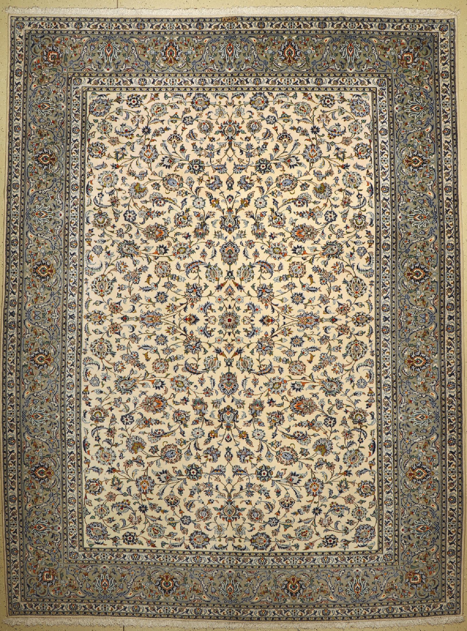 Keschan signiert, (Afshar), Persien, ca. 50Jahre, Wolle auf Baumwolle, ca. 390 x 293 cm, EHZ: 2