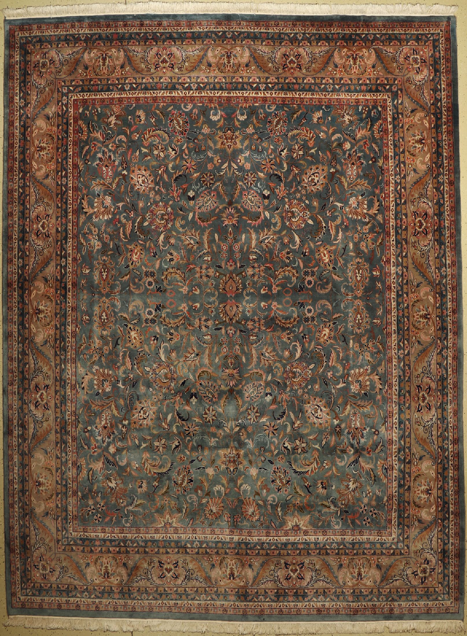 Sarogh fein, Indien, ca. 40 Jahre, Korkwolle, ca. 392 x 294 cm, EHZ: 2