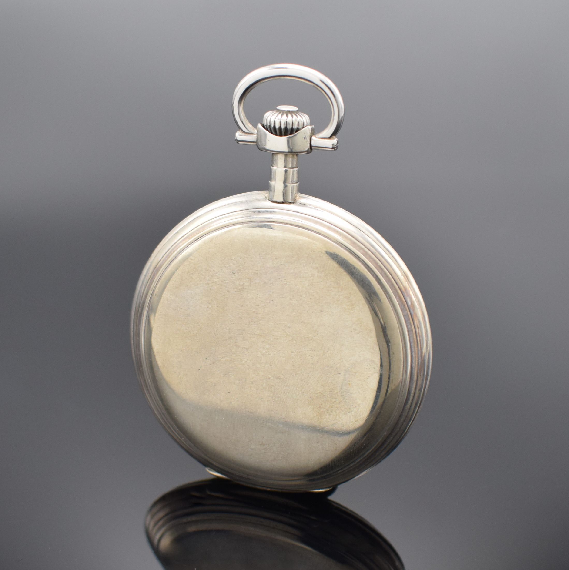 Detail b: DEUTSCHE PRÄZISIONSUHR "Original Glashütte" Savonette in 800er Silber, Deutschland um 1910, glattes Silbergeh., Silbercuvette, ...