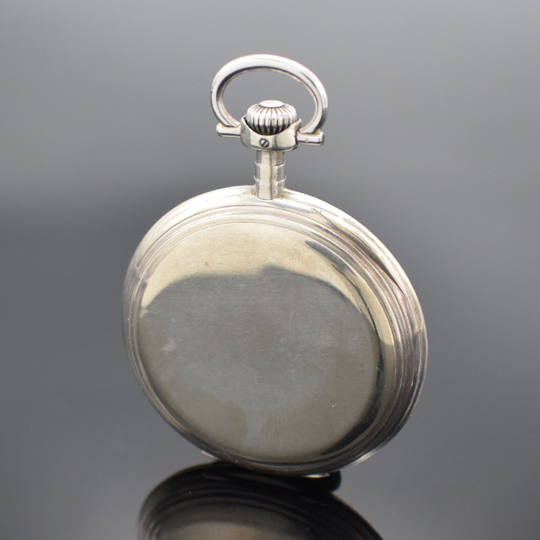 Detail c: DEUTSCHE PRÄZISIONSUHR "Original Glashütte" Savonette in 800er Silber, Deutschland um 1910, glattes Silbergeh., Silbercuvette, ...