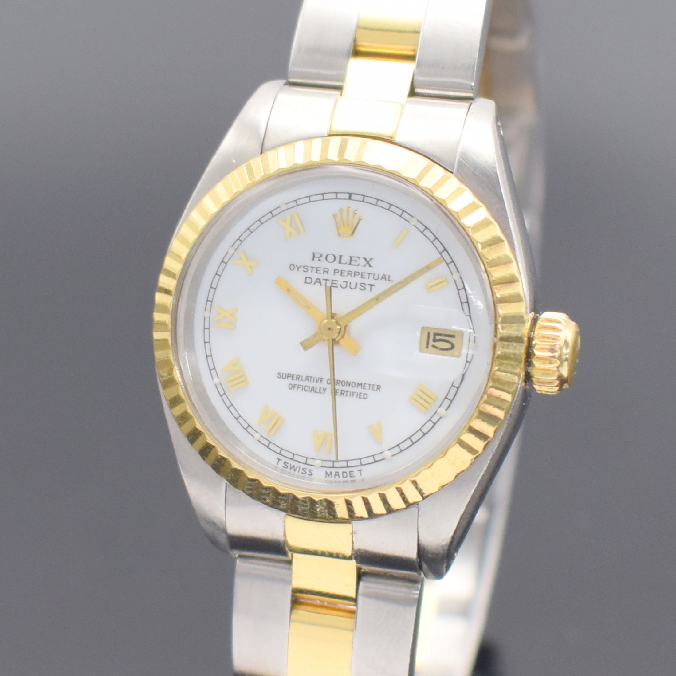 Detail a: ROLEX Oyster Perpetual Datejust Damenarmbanduhr in Stahl/Gold Referenz 6917, Automatik, Chronometer der Superlative inkl. orig. Oysterband m. ...