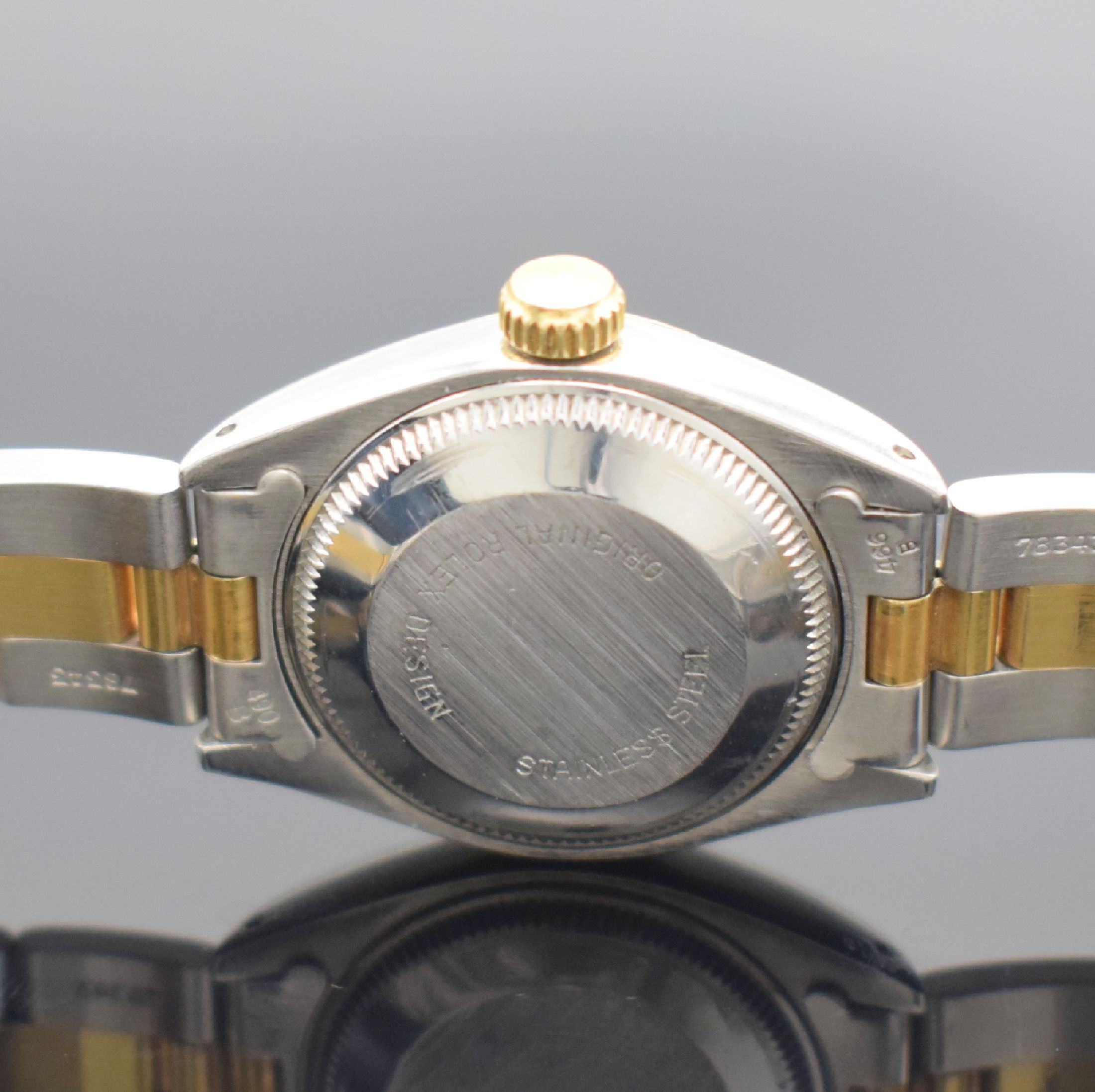 Detail d: ROLEX Oyster Perpetual Datejust Damenarmbanduhr in Stahl/Gold Referenz 6917, Automatik, Chronometer der Superlative inkl. orig. Oysterband m. ...
