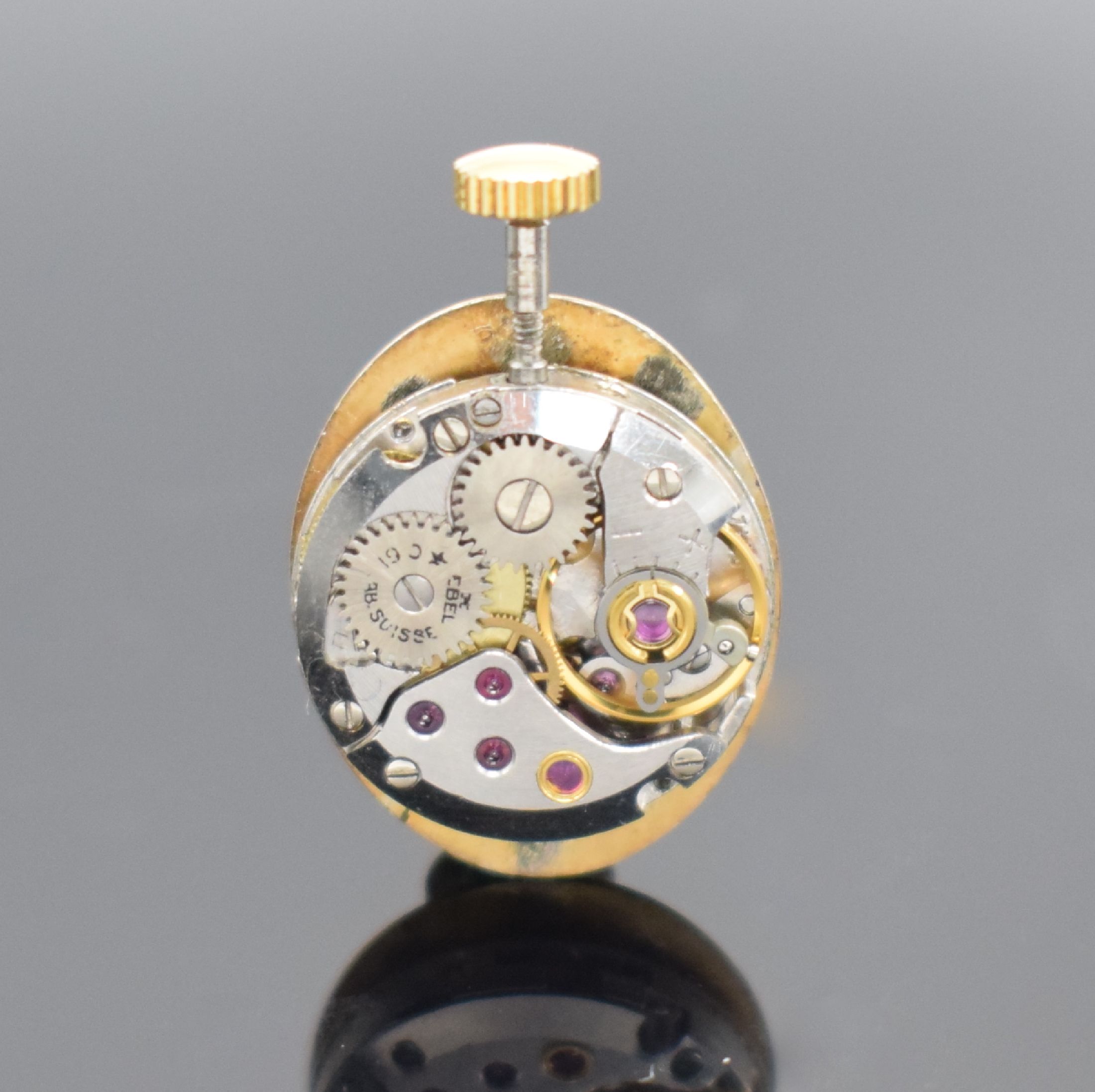 Detail g: EBEL ausgefallene Damenarmbanduhr in GG/WG 750/000 & 585/000 mit Diamantenbesatz, Schweiz um 1970, Handaufzug, Sonderanfertigung auf Kd.-Wunsch, ...