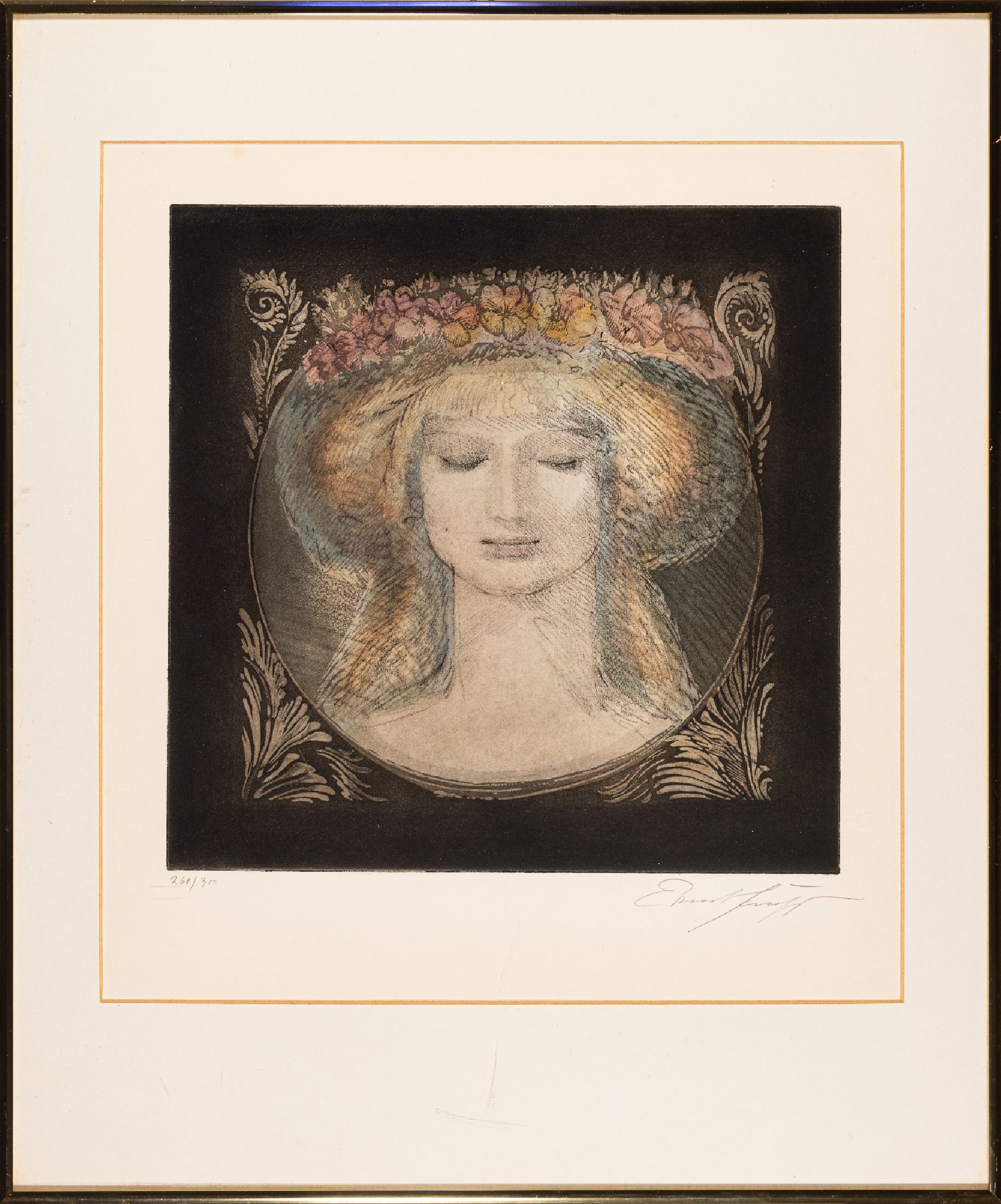 Ernst Fuchs, 1930 Wien-2015, Farblithographie, handsigniert und num. 260/350, ca. 34x34cm, u.Gl., R. ca. 60x50cm