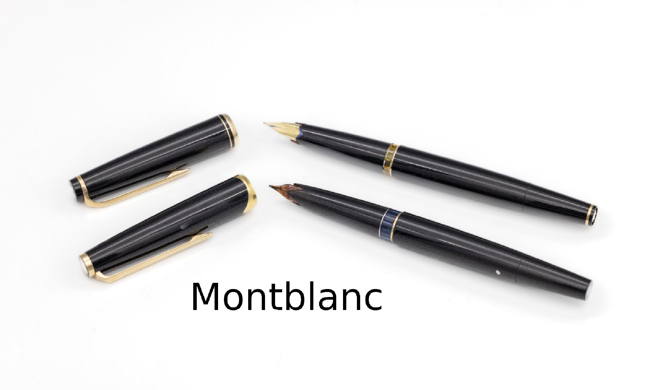 Konvolut 2 MONTBLANC-Füller 1950er Jahre, 1 x Feder GG 750/000, orig. Kartonage, 1 x Montblanc 121, altersbed. EZ