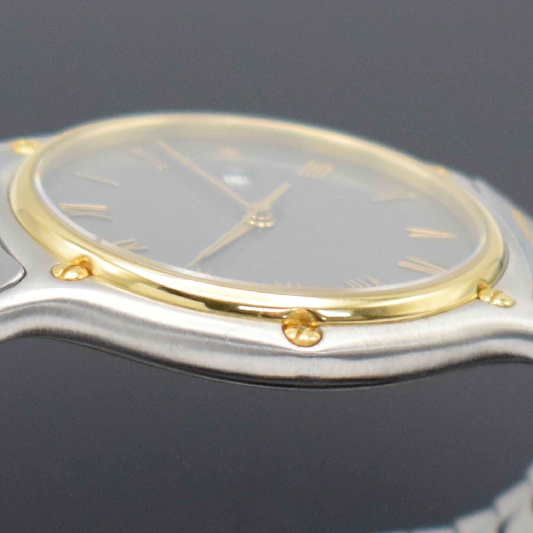 Detail e: EBEL Armbanduhr Sport Classic Referenz 183903, Schweiz um 1995, quarz, Edelstahl/Gold kombiniert inkl. Wellengliederband m. Faltschl., Lünette gegen ...
