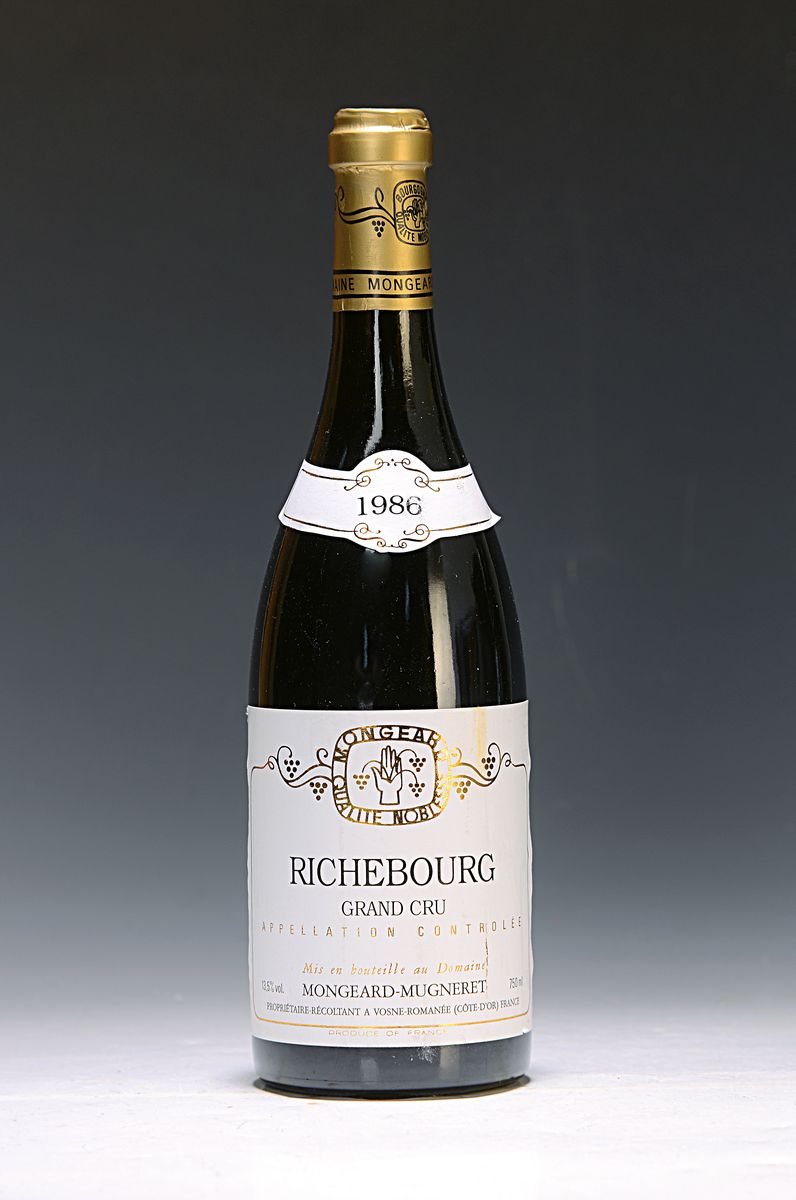 1 Flasche 1986 Richebourg, Grand Cru, Mongeard-Mugneret, ca. 750ml, Top Shoulder