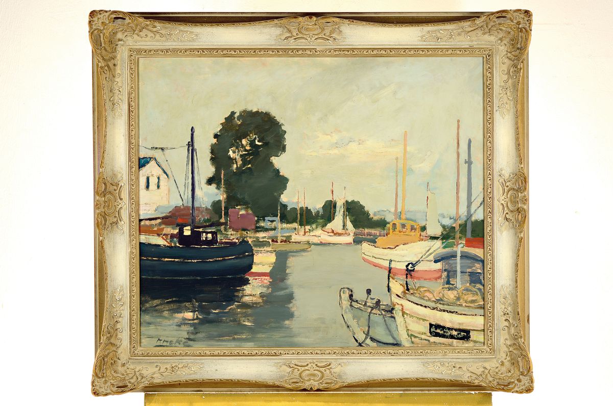 Detail k: Albert Knoke, 1896 Heiningen bei Wolfenbüttel-1960 Hannover, nahm an der Großen Kunstausstellung in München teil, Sohn des Künstlers Heinz Knoke, ...