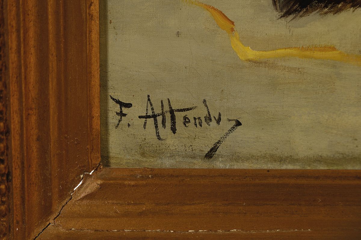 Detail a: Antoine Ferdinand Attendu, 1845-1908 Paris, Schüler von Louis Metting, tätig in Paris und Neuilly-sur-Seine, stellte regelmäßig 1878-1898 im ...