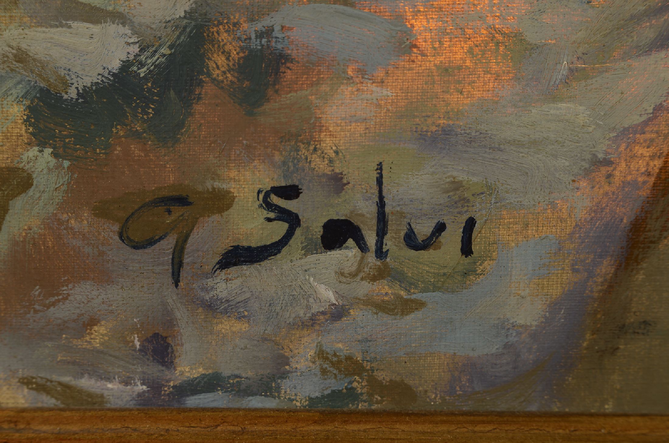Detail a: Adolf Kaufmann, 1848 - 1916, Pseudonym G. Salvi, "Altes Mailand", Öl/Lwd, signiert G. Salvi, ca. 70 x 49 cm, Rahmen