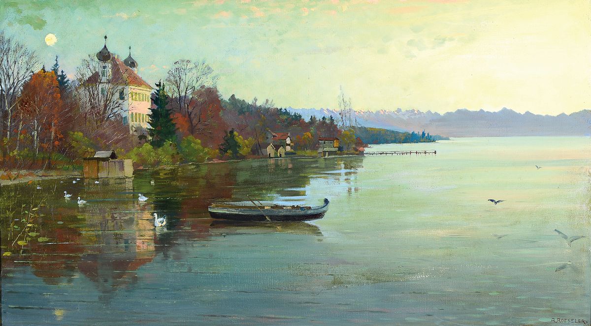 August Roeseler, 1866 Hamburg-1934 München, Studium an der Akademie München bei Wilhelm Lindenschmitt, um 1900 gefragter Illustrator und ...