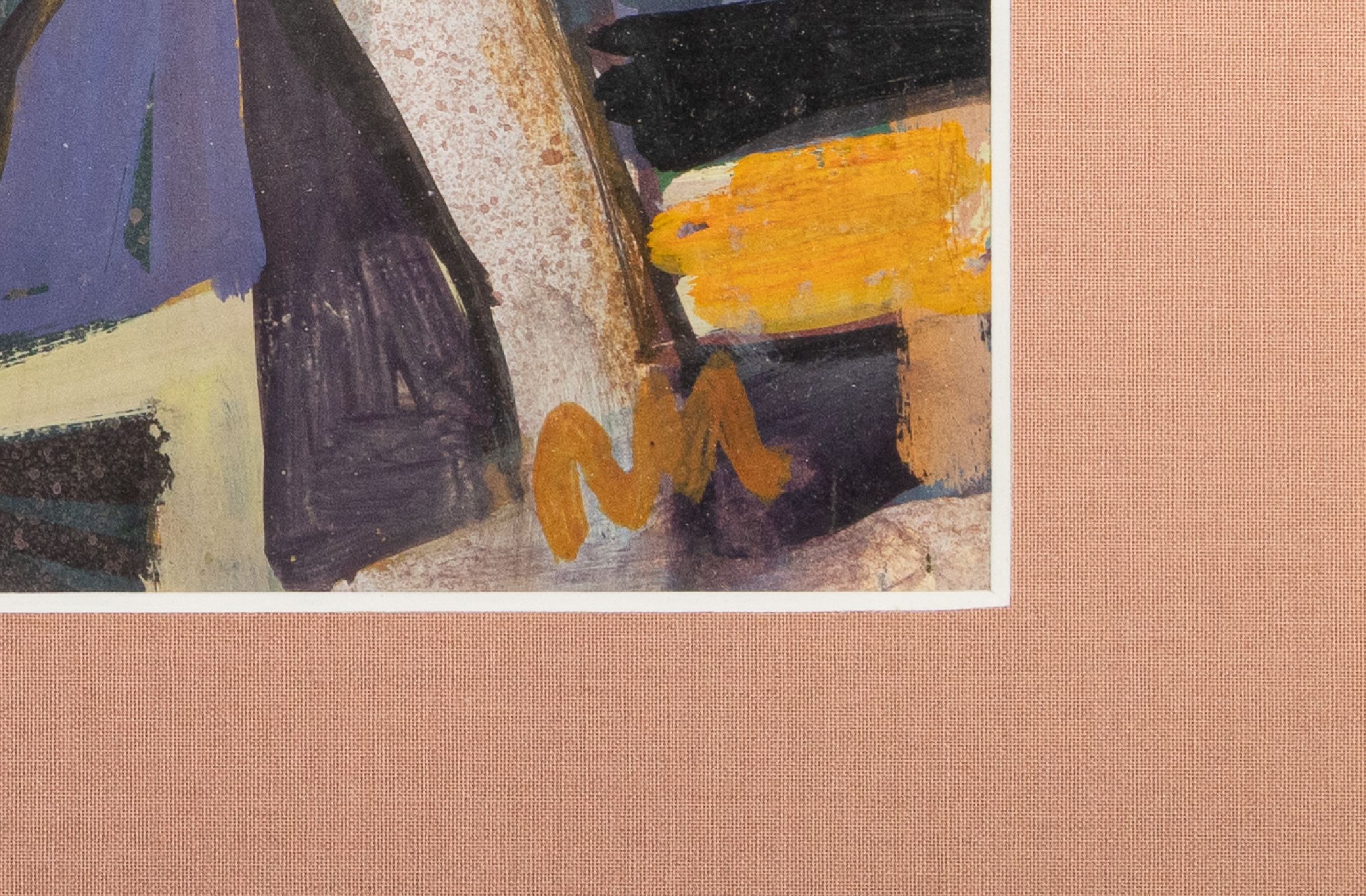 Detail a: Rolf Müller-Landau, 1903 Kayingchow-1956 Bad Bergzabern, zwei Figuren, Gouache auf Papier, rechts unten monogr., ca. 27x50cm, PP, u.Gl., R. ca. ...