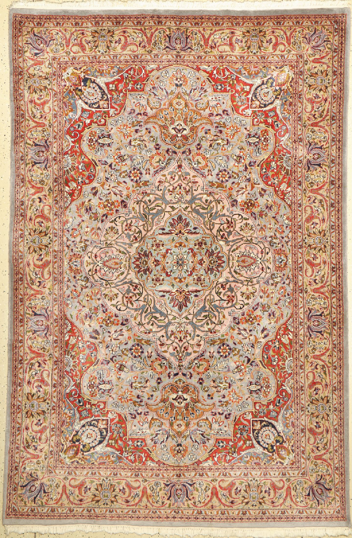 Sarogh Kork fein, Indien, ca. 40 Jahre, Korkwolle, ca. 255 x 166 cm, EHZ: 1-2