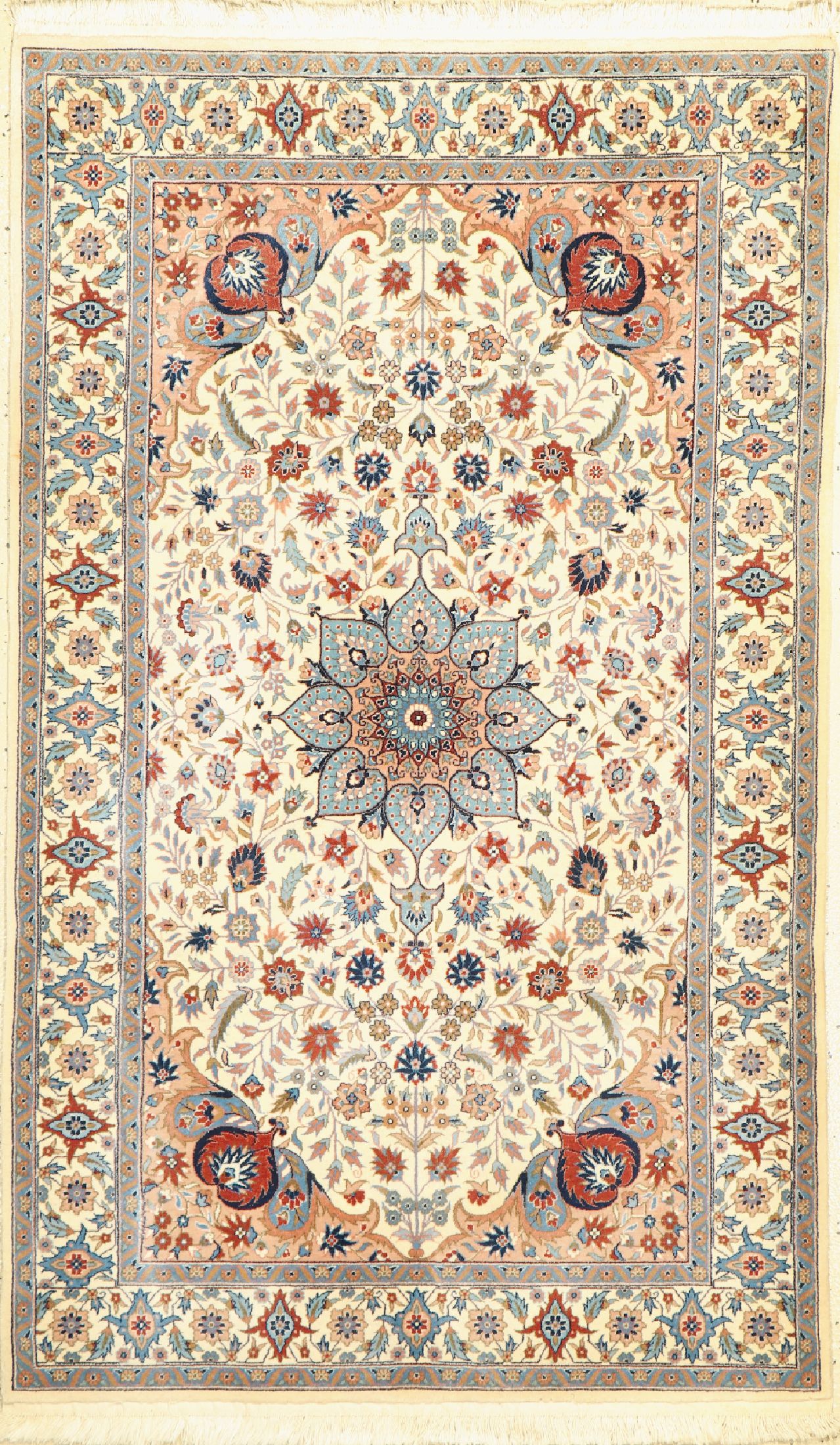 Esfahan Kork, China, ca. 40 Jahre, Korkwolle, ca. 156 x 96 cm, EHZ: 1-2