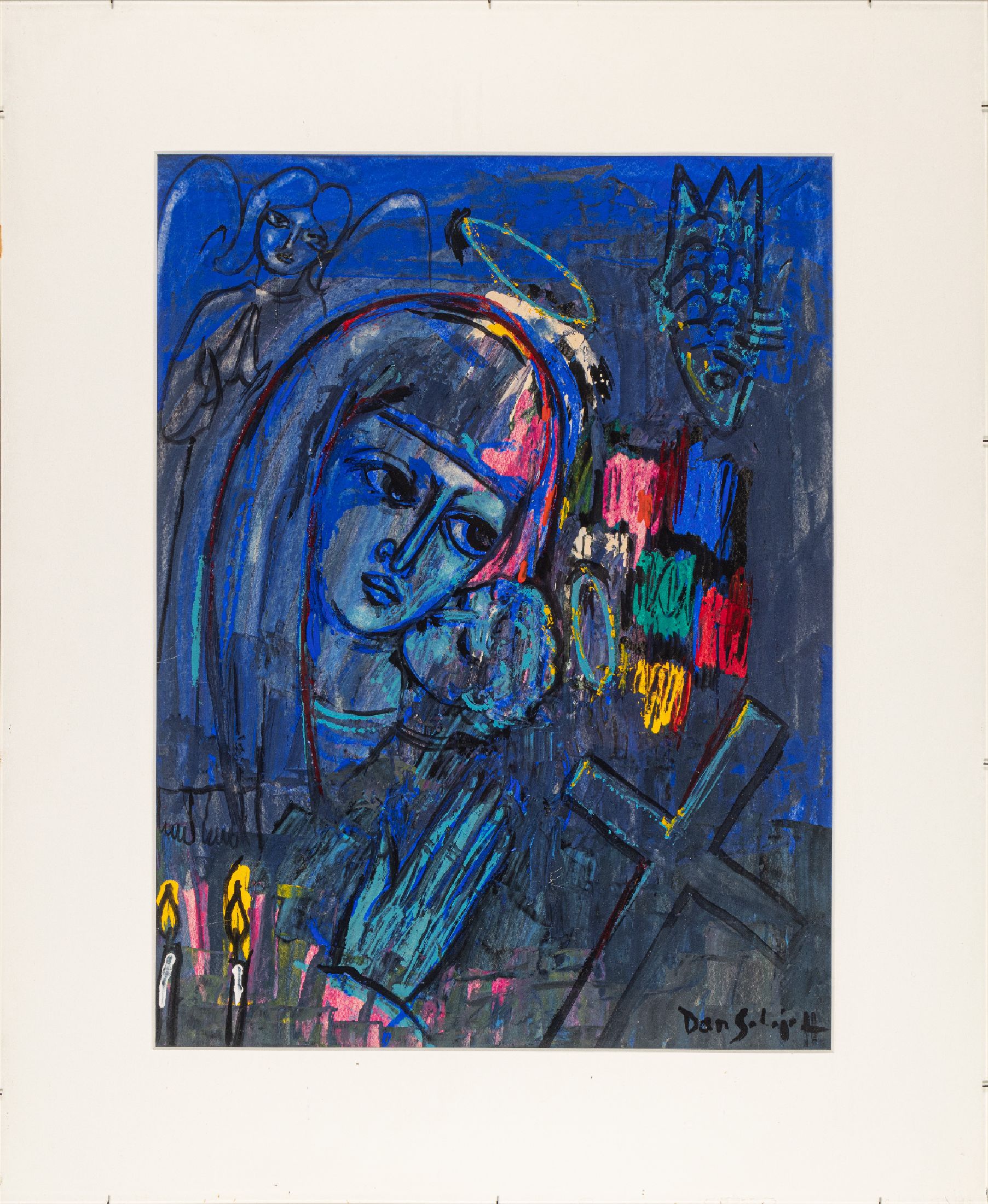 Detail a: Dan Solojoff, 1908 Stankt-Petersburg - 1994 Paris, 3 Arbeiten: je Gouache auf Papier, verschiedene Motive, unter dem Einfluss von Marc Chagall, unter ...