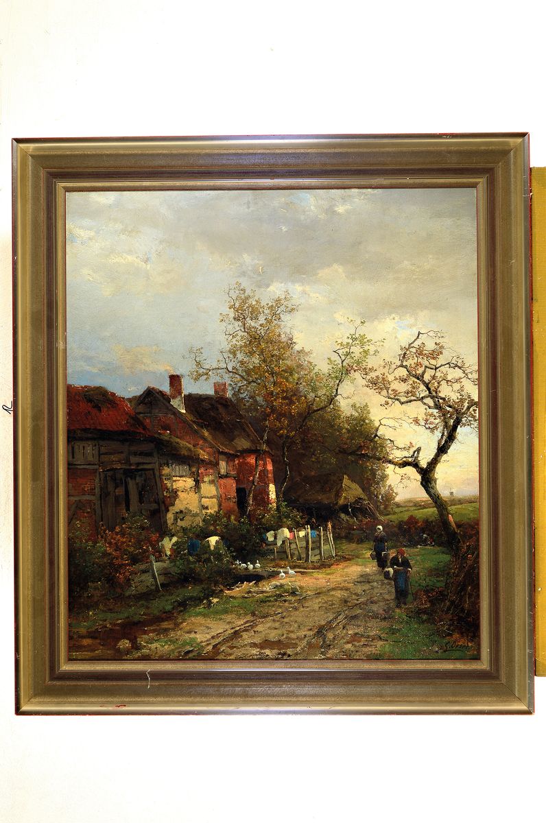 Detail k: Georg Oeder, 1846 Aachen-1931 Düsseldorf, autodidaktische Hinwendung zur Malerei im Umkreis der Akademie Düsseldorf und deren damaligen Direktors ...