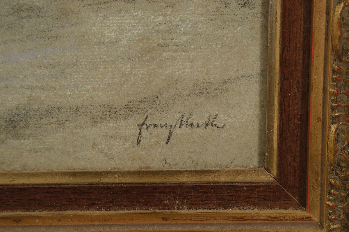 Detail a: Franz Huth, 1876 Pößneck-1970 Weimar, Ausbildung und Wirken als Porzellan- und Glasmaler, ab 1922 vor allem Pastellmaler, hier: Personen in ...