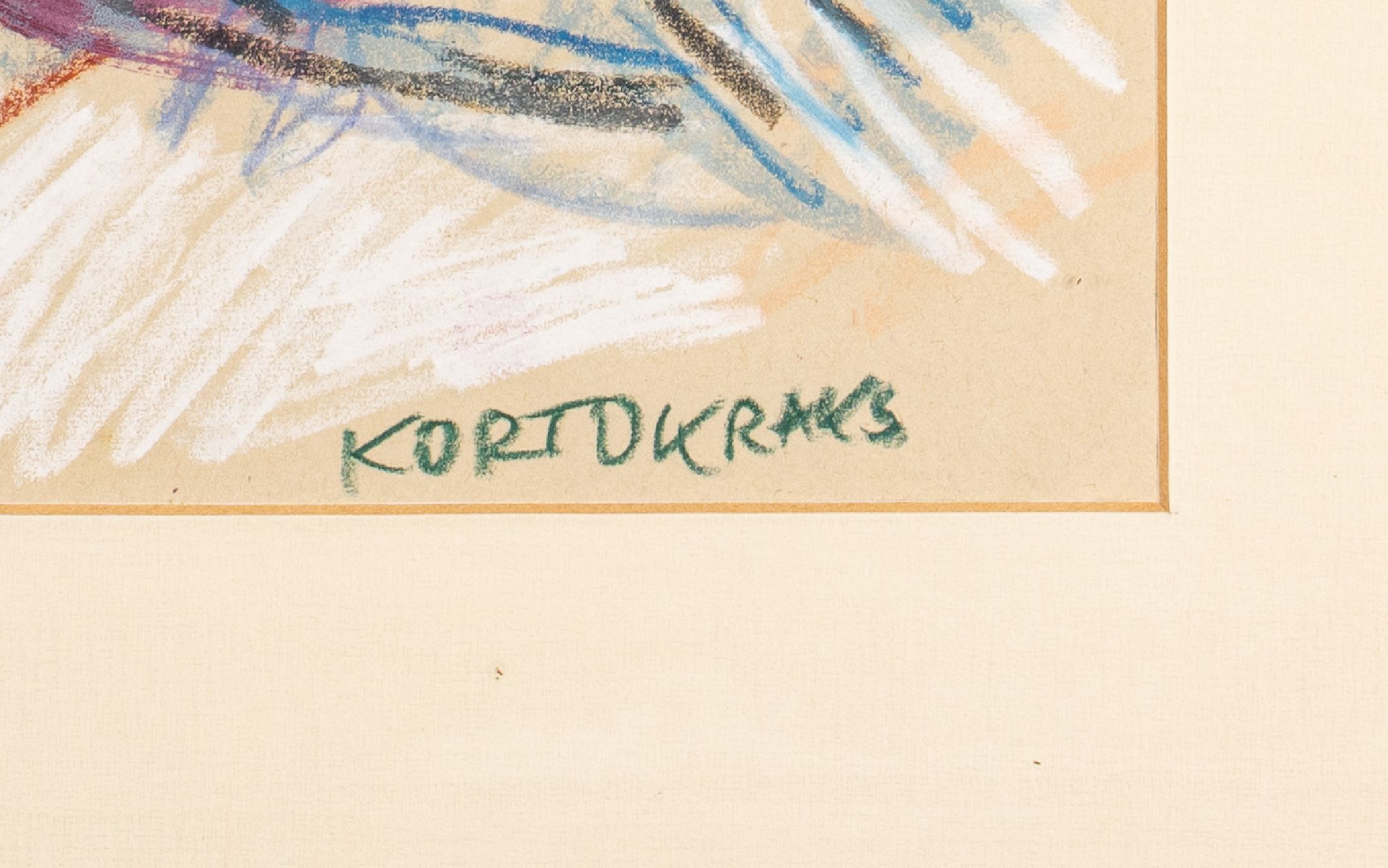 Detail a: Rudolf Kortokraks, 1928 Ludwigshafen am Rhein - 2014 Hallein, Studium an der Freien Kunstakademie Mannheim, 5 Mischtechnische Arbeiten: ...