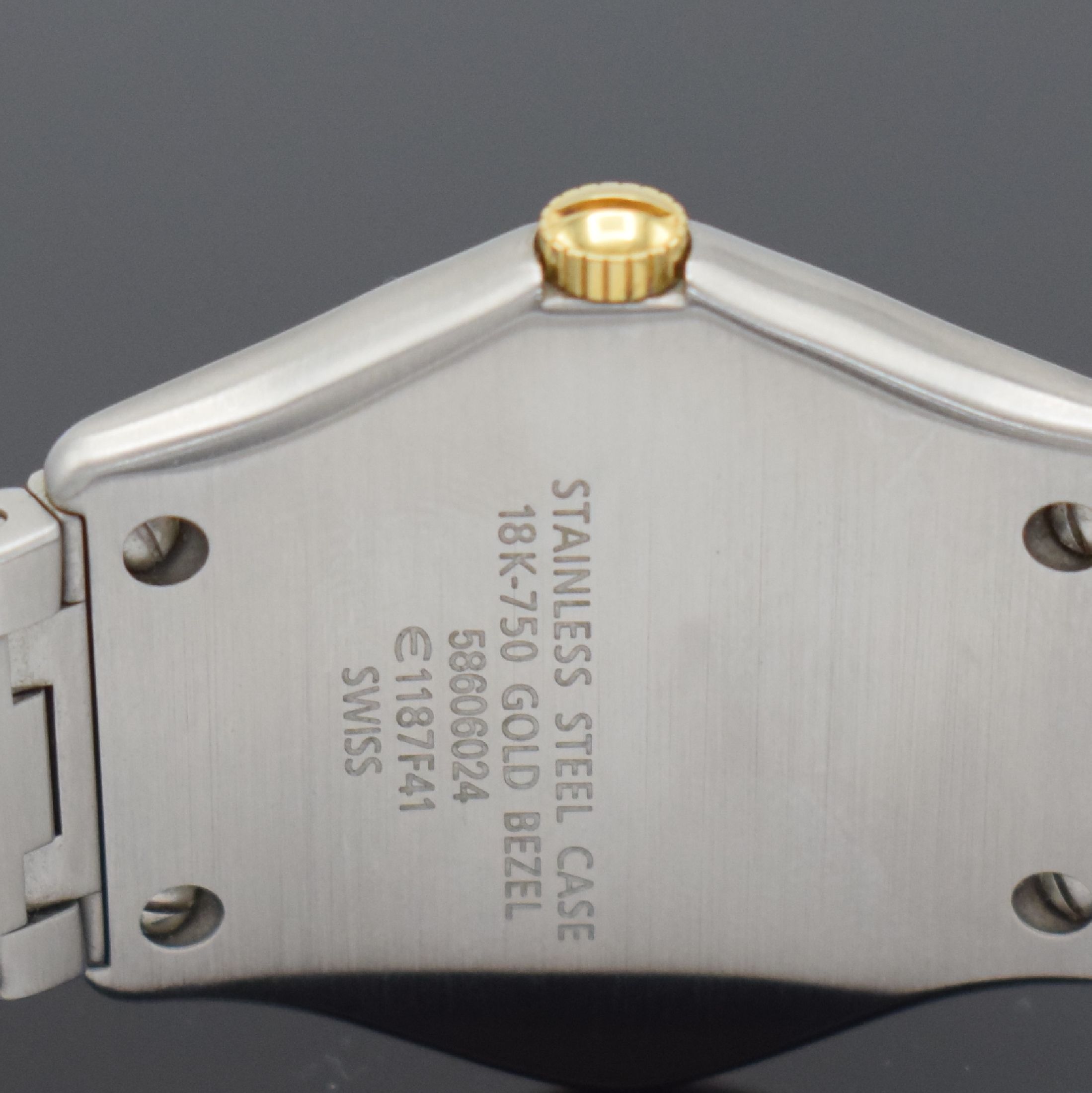 Detail d: EBEL Classic Wave Herrenarmbanduhr Referenz 1187F41, Schweiz verk. lt. beil. Pap. 03/2005, quarz, Edelstahl/Gold komb. inkl. Gliederband m. dopp. ...