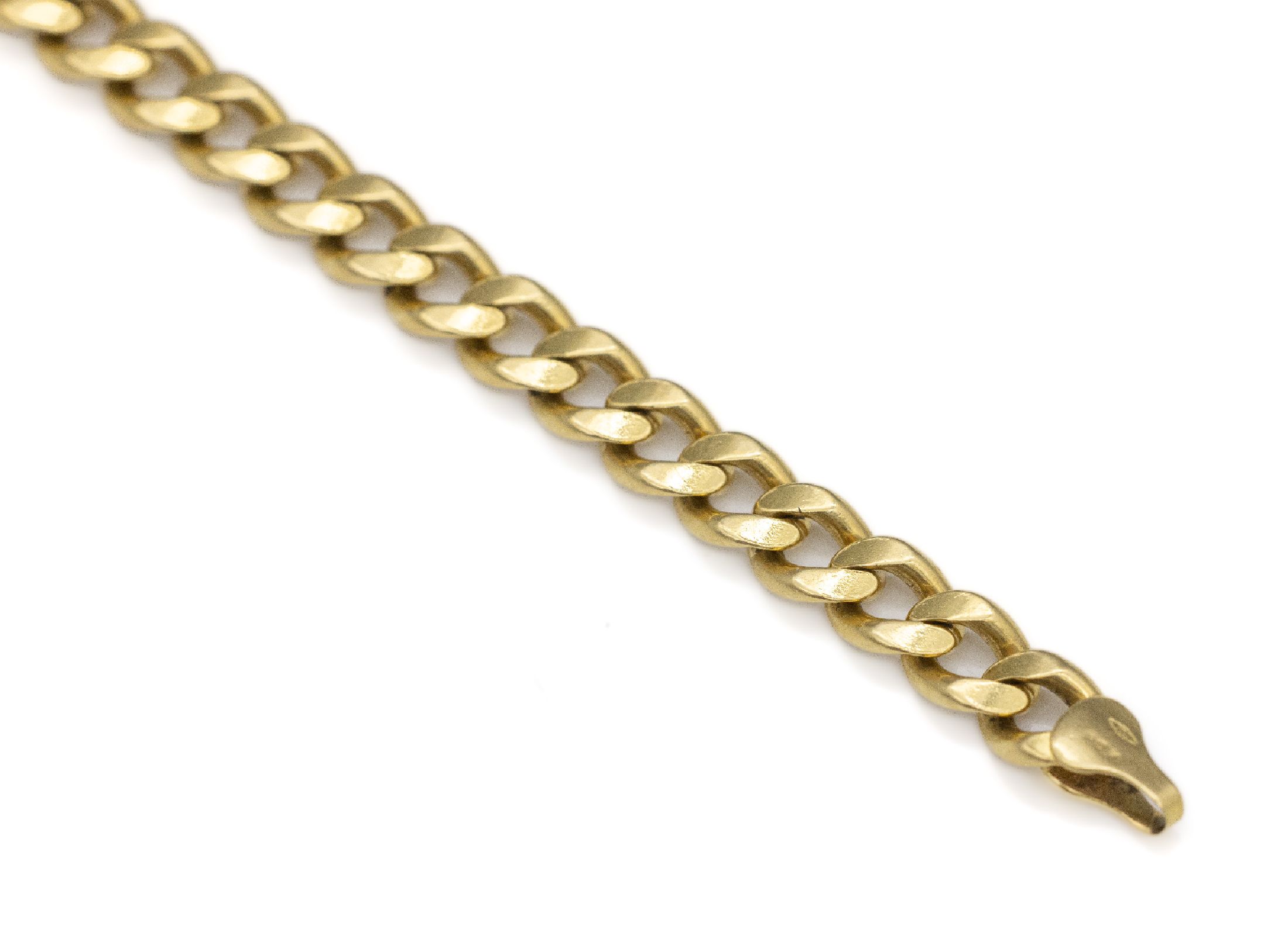 Detail a: 18 kt Gold Armband, GG 750/000, L. ca. 21 cm, ca. 14.0 g, Karabinerschließe