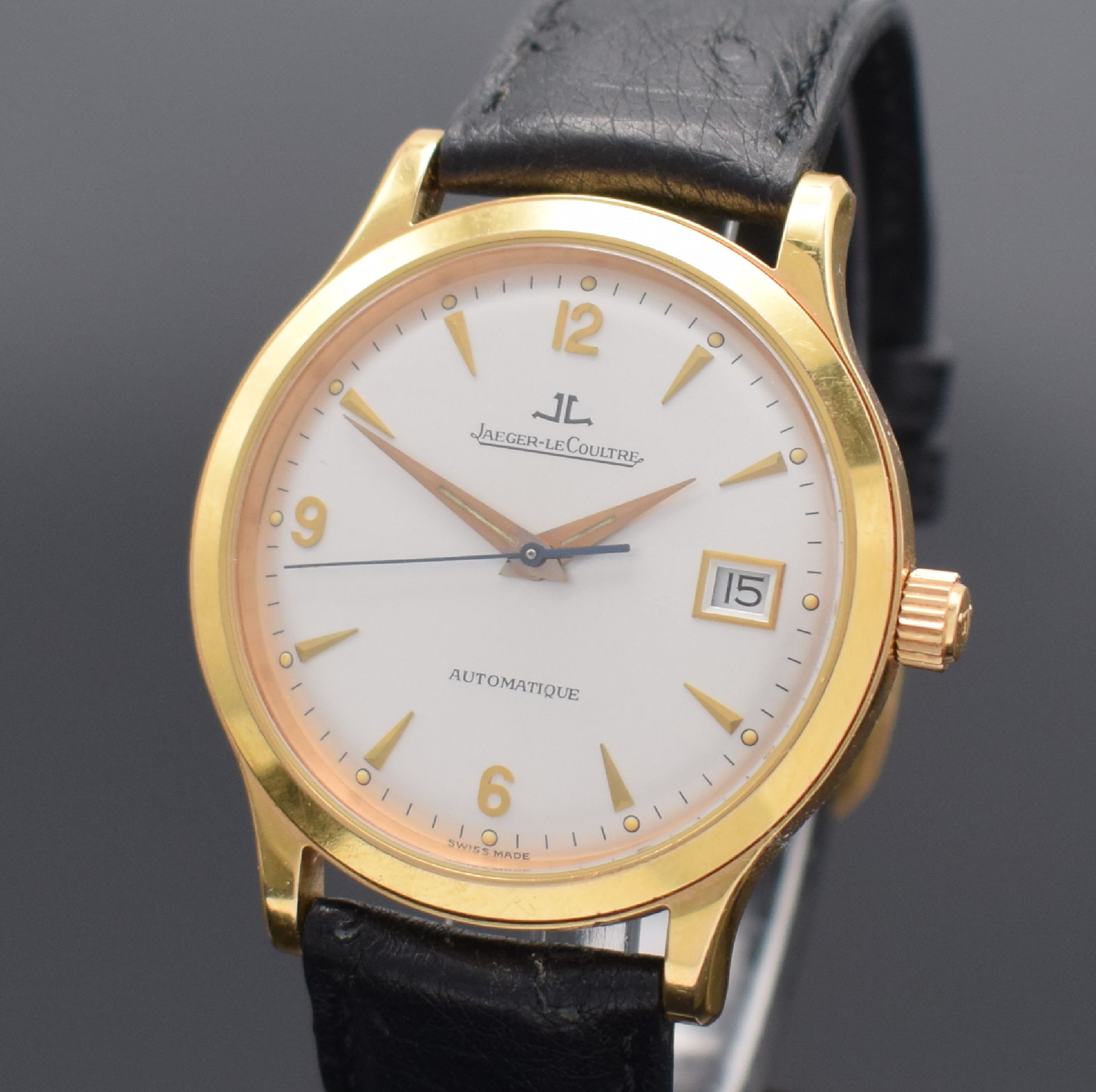 Detail a: Jaeger-LeCoultre Herrenarmbanduhr Master Control 1000 Hours in RG 750/000 Referenz 140.2.89, Schweiz verk. lt. beil. Pap. 01/1994, Automatik, neutr. ...