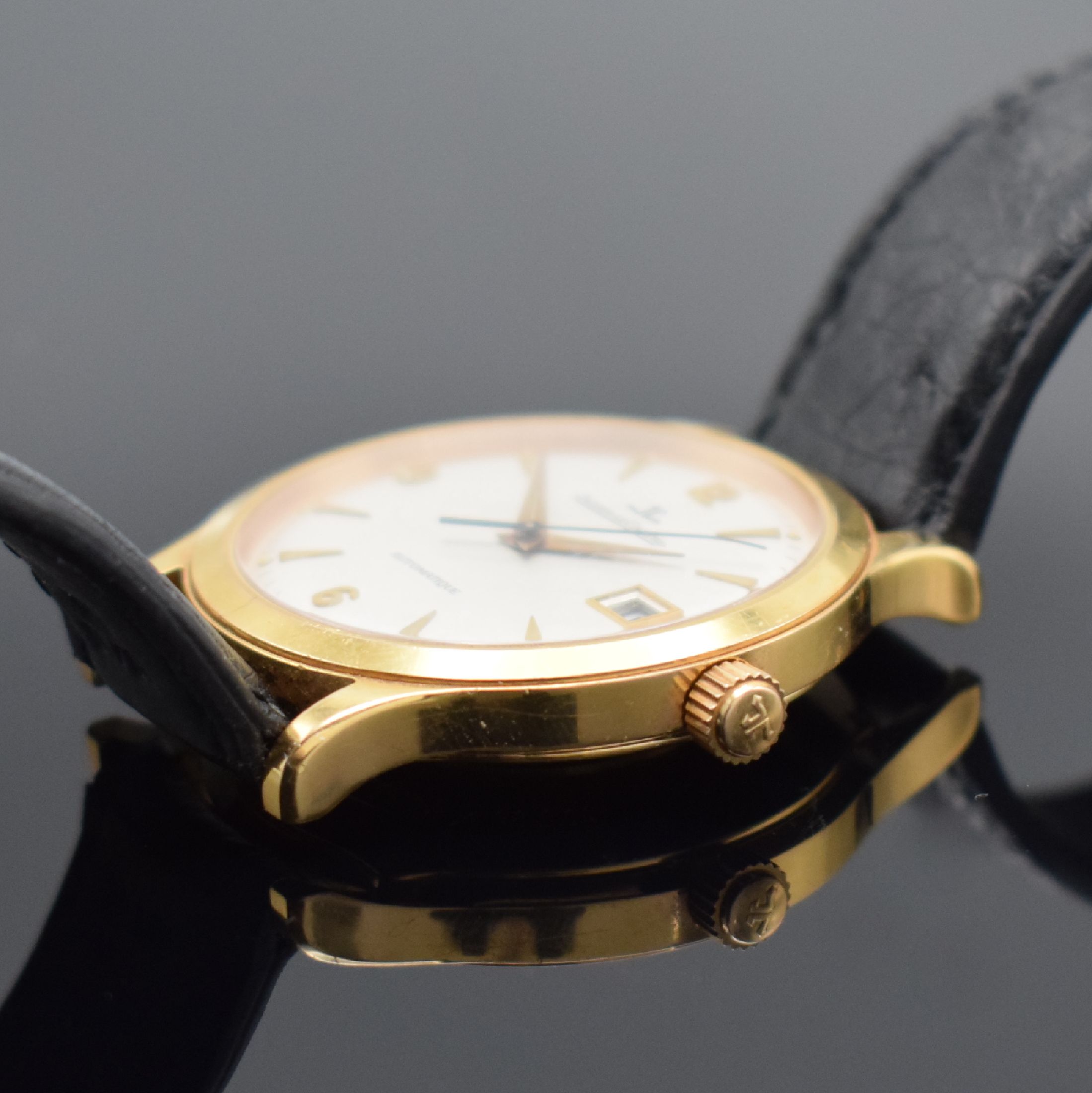 Detail d: Jaeger-LeCoultre Herrenarmbanduhr Master Control 1000 Hours in RG 750/000 Referenz 140.2.89, Schweiz verk. lt. beil. Pap. 01/1994, Automatik, neutr. ...