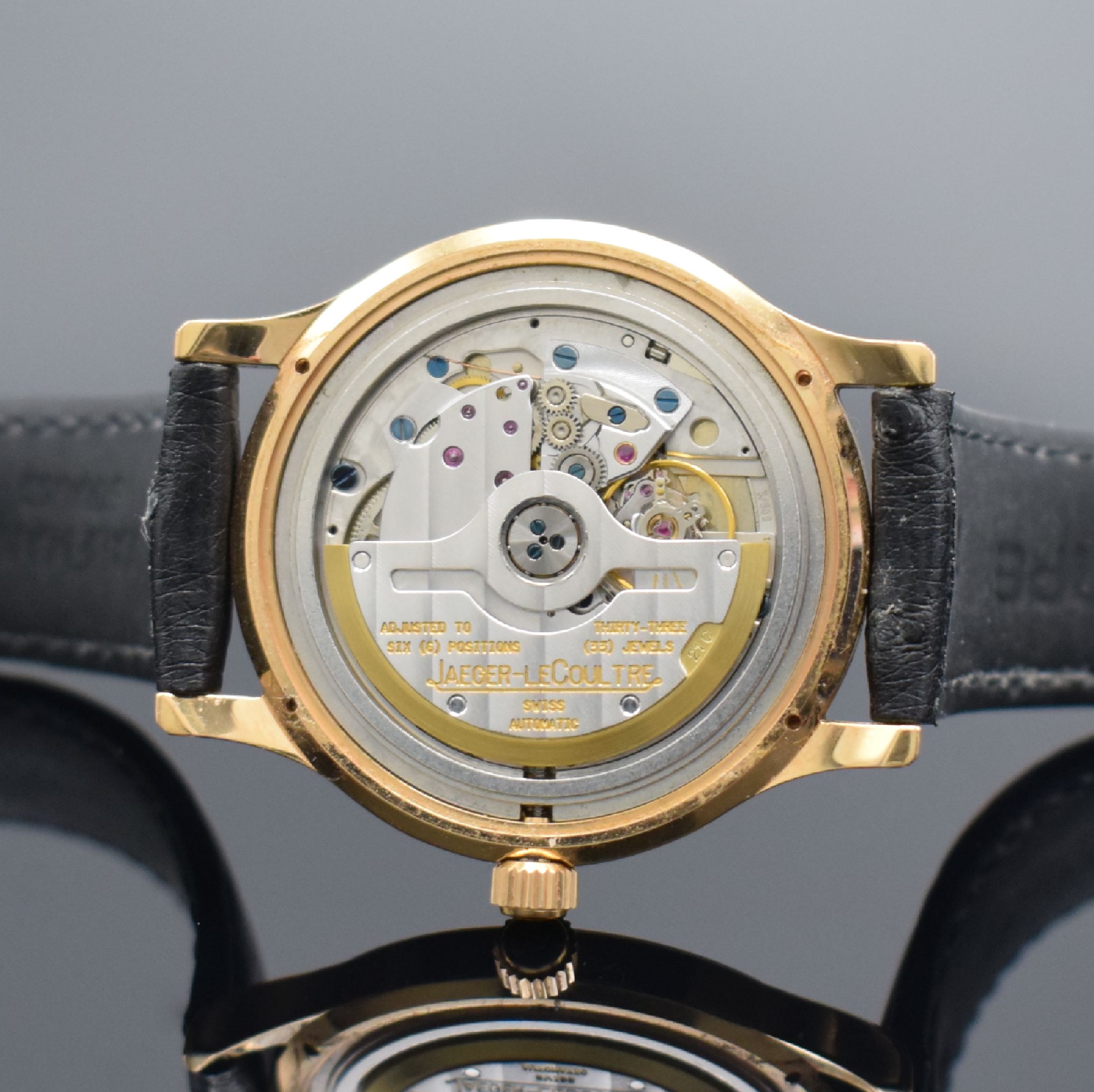 Detail g: Jaeger-LeCoultre Herrenarmbanduhr Master Control 1000 Hours in RG 750/000 Referenz 140.2.89, Schweiz verk. lt. beil. Pap. 01/1994, Automatik, neutr. ...