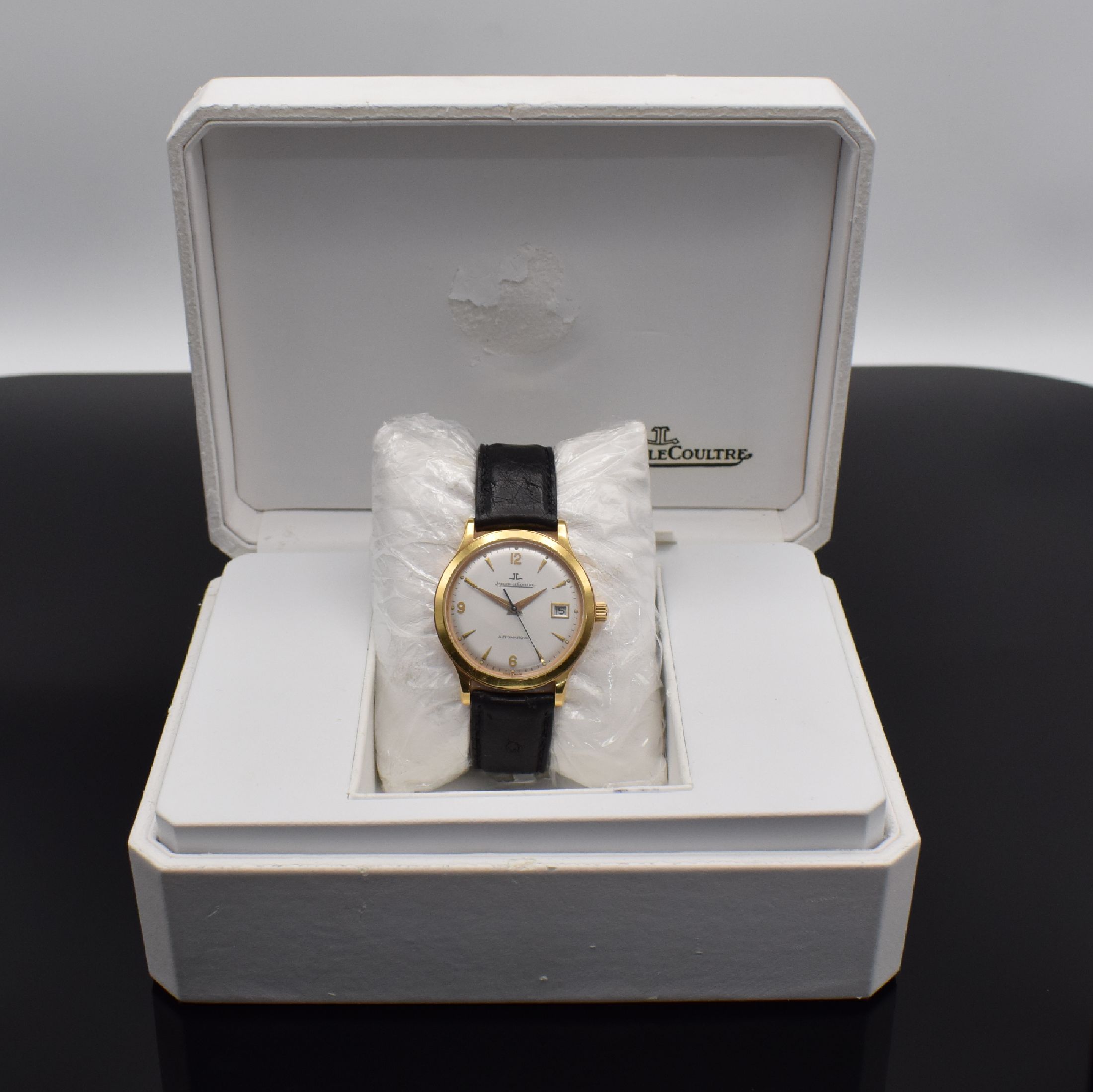 Detail k: Jaeger-LeCoultre Herrenarmbanduhr Master Control 1000 Hours in RG 750/000 Referenz 140.2.89, Schweiz verk. lt. beil. Pap. 01/1994, Automatik, neutr. ...