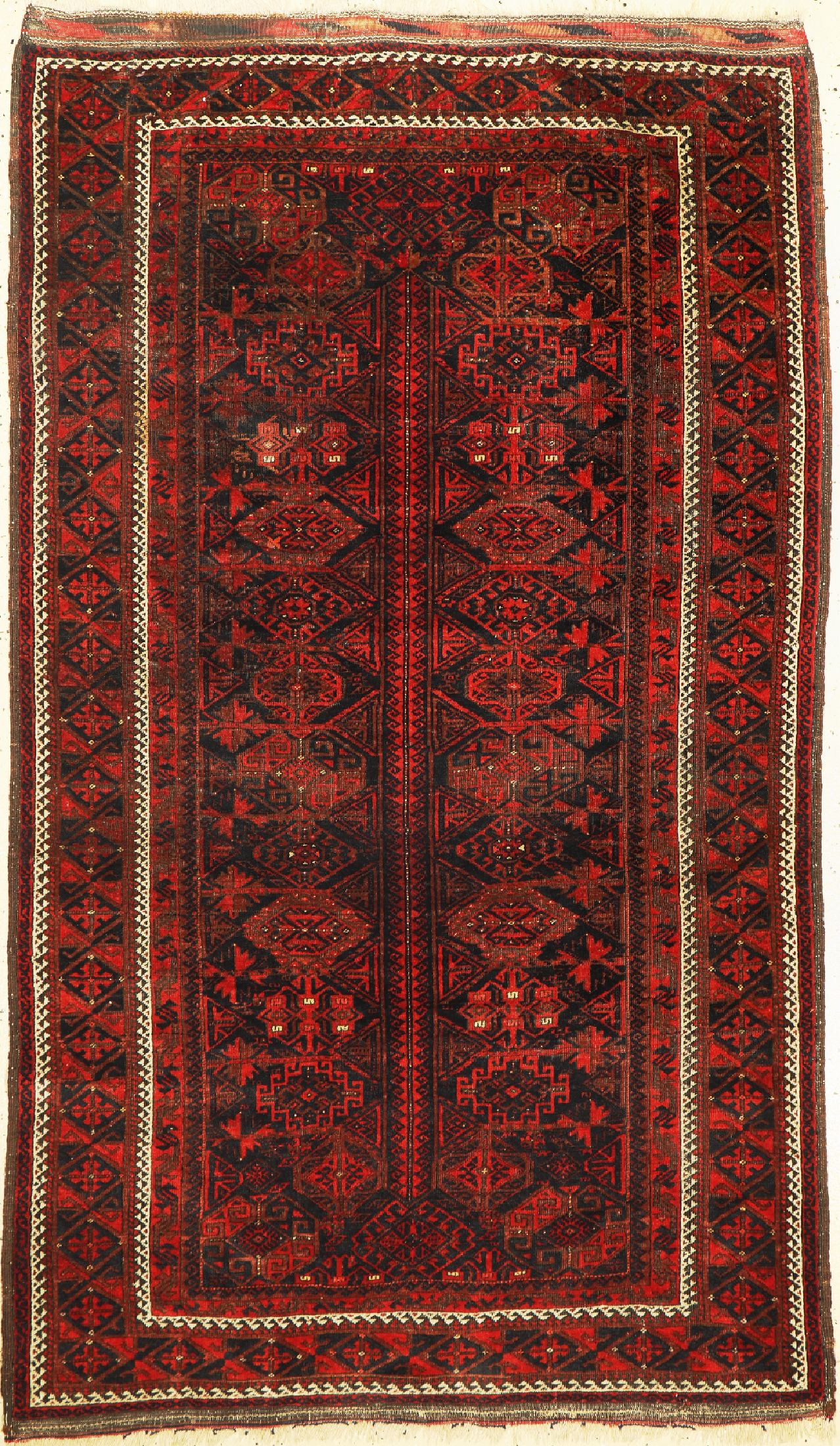 Antiker Belutsch sehr fein, Persien, um 1900, Wolle auf Wolle, ca. 202 x 120 cm, EHZ: 2-3